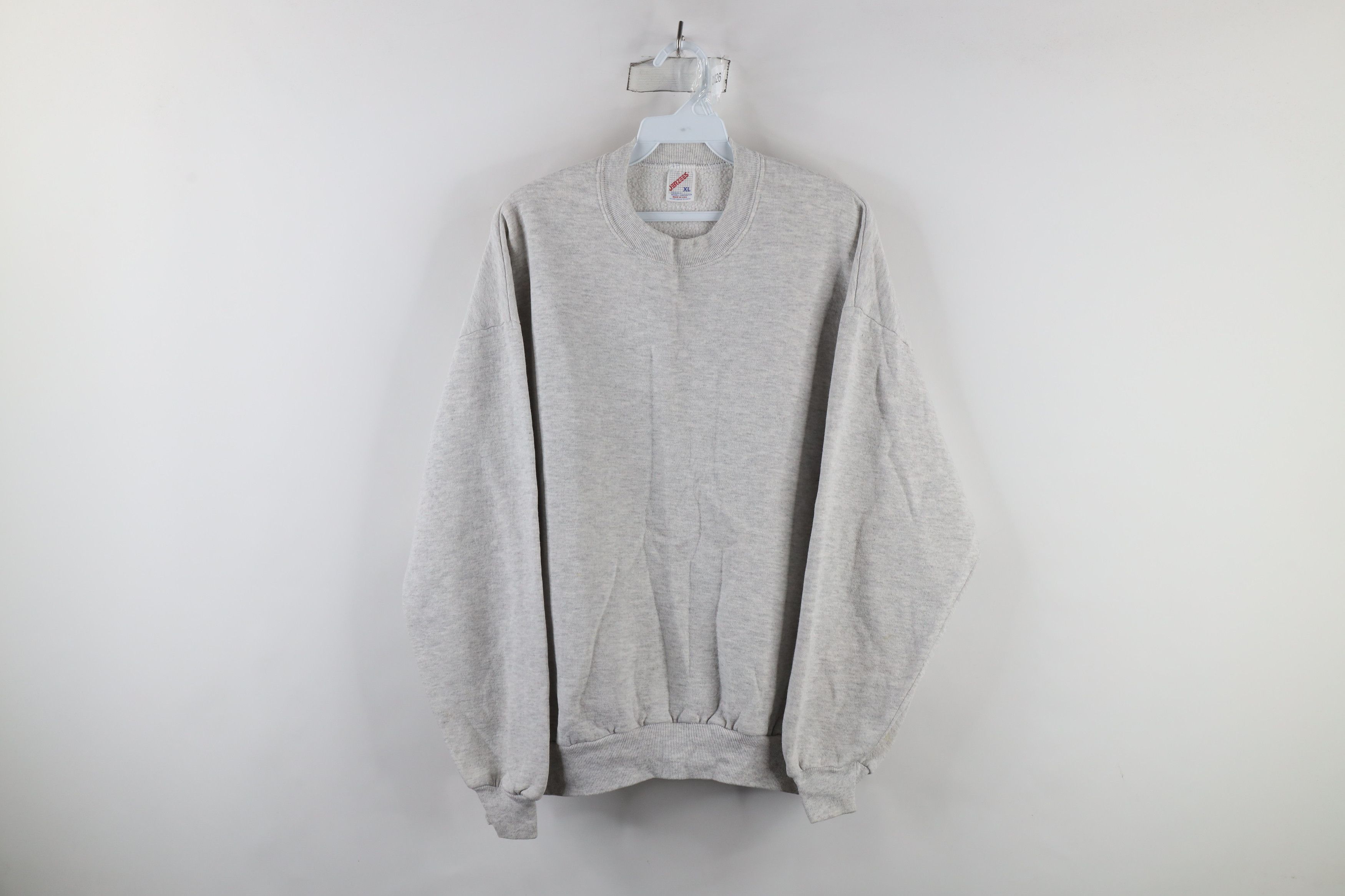 Vintage Vintage 90s Streetwear Crewneck Sweatshirt Heather Gray USA Size US XL / EU 56 / 4 - 1 Thumbnail