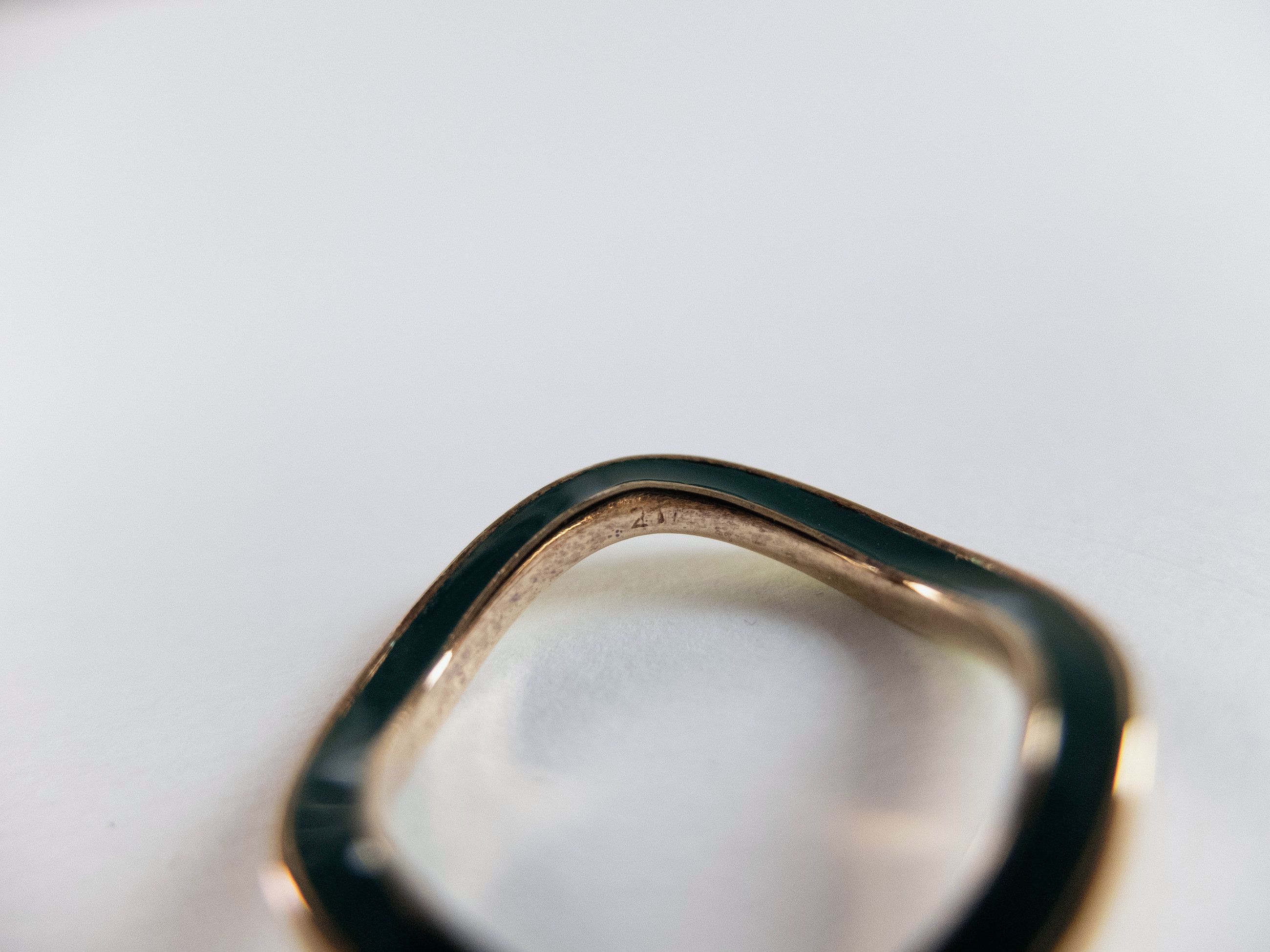 Bottega Veneta BOTTEGA VENETA green and yellow enameled silver ring 8 17 q Size ONE SIZE - 11 Thumbnail