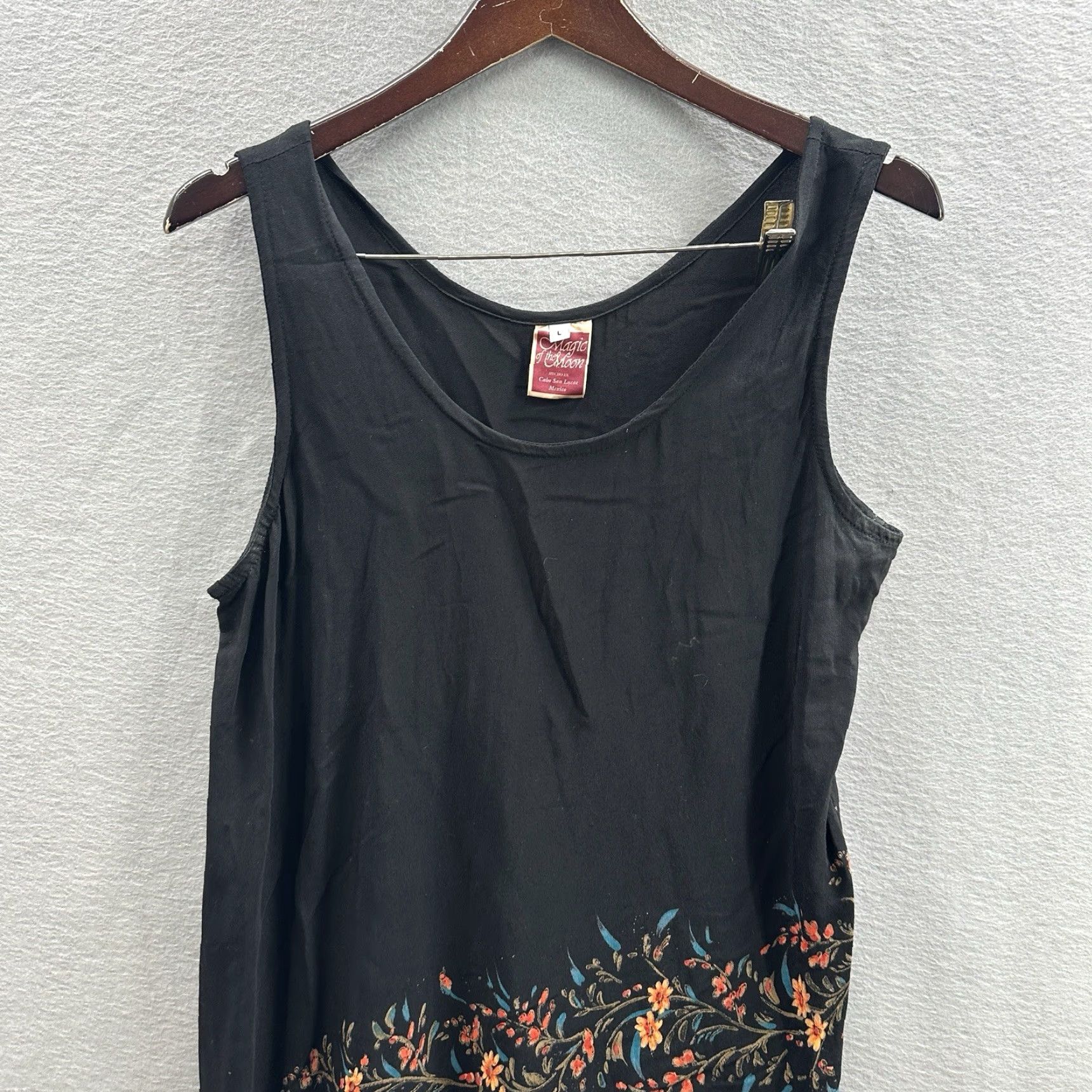 Vintage VINTAGE Magic Of The Moon Blouse L Black Floral Boho Cottagecore y2k Women Size L / US 10 / IT 46 - 2 Thumbnail