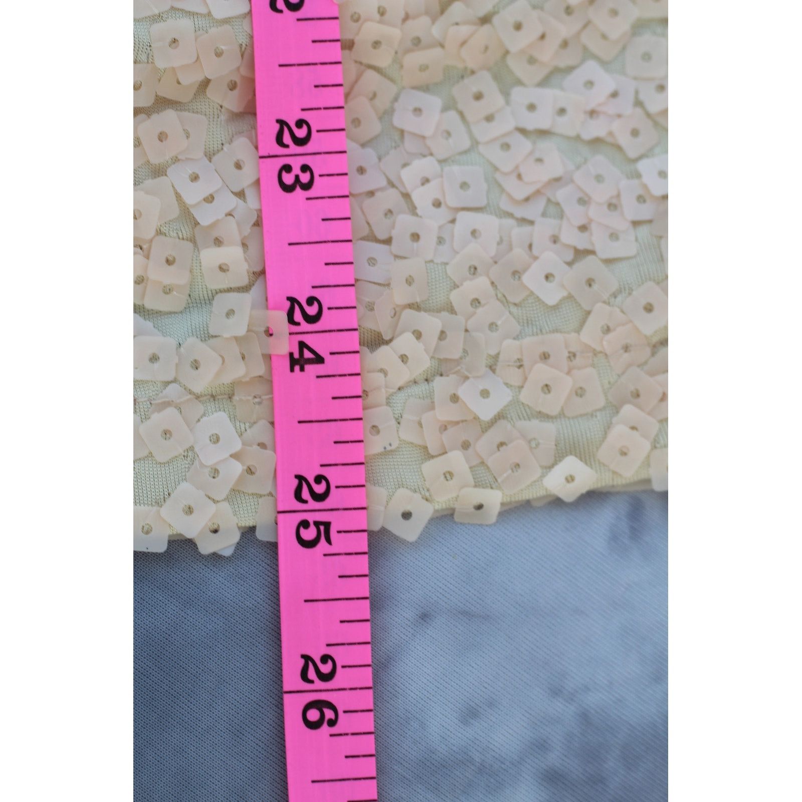Other Matet Sequin Mini Dress Pale Yellow XS or Versatile Top Size XS / US 0-2 / IT 36-38 - 6 Thumbnail