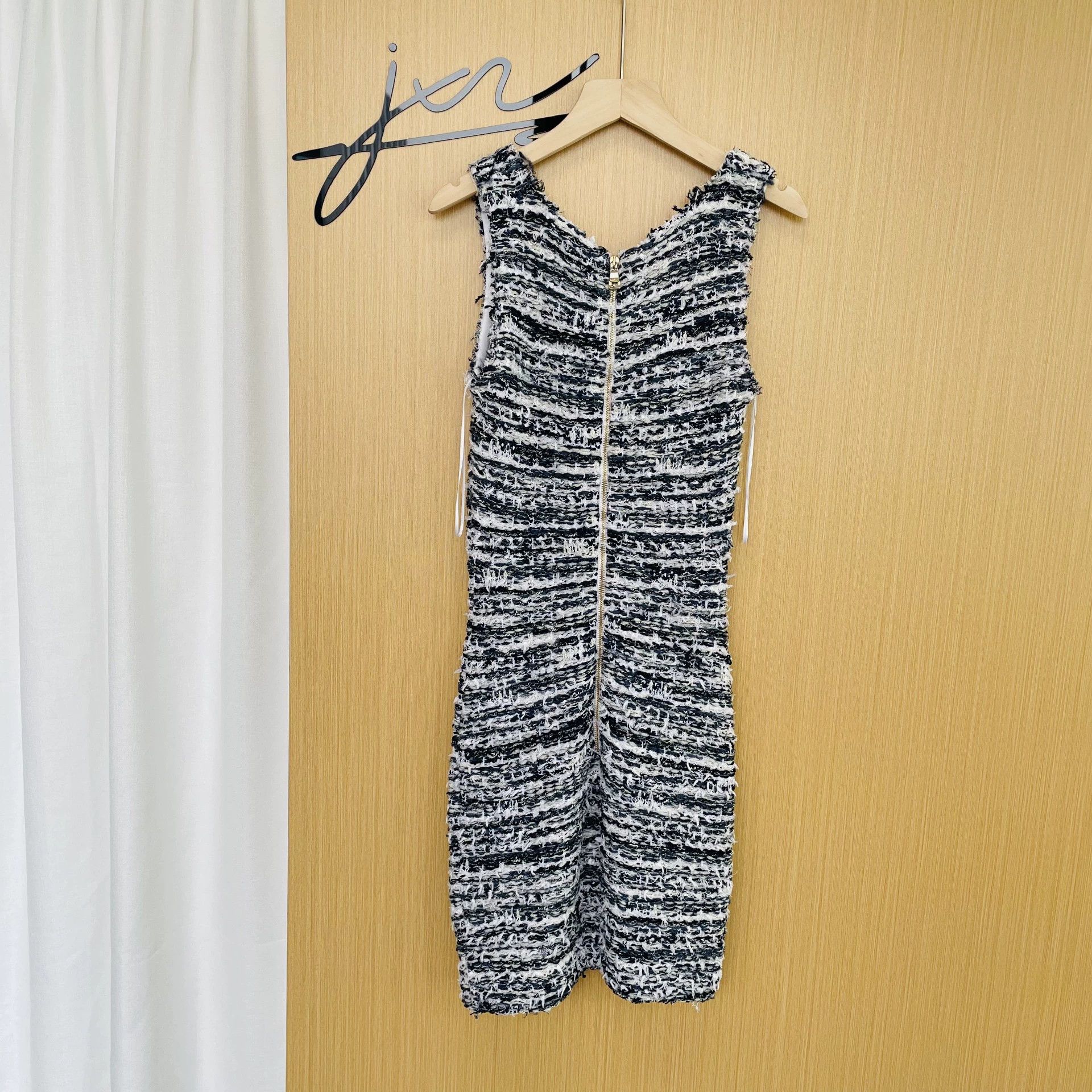 Balmain BALMAIN 98 New Woven B&W Dress 36 Size XS / US 0-2 / IT 36-38 - 2 Thumbnail