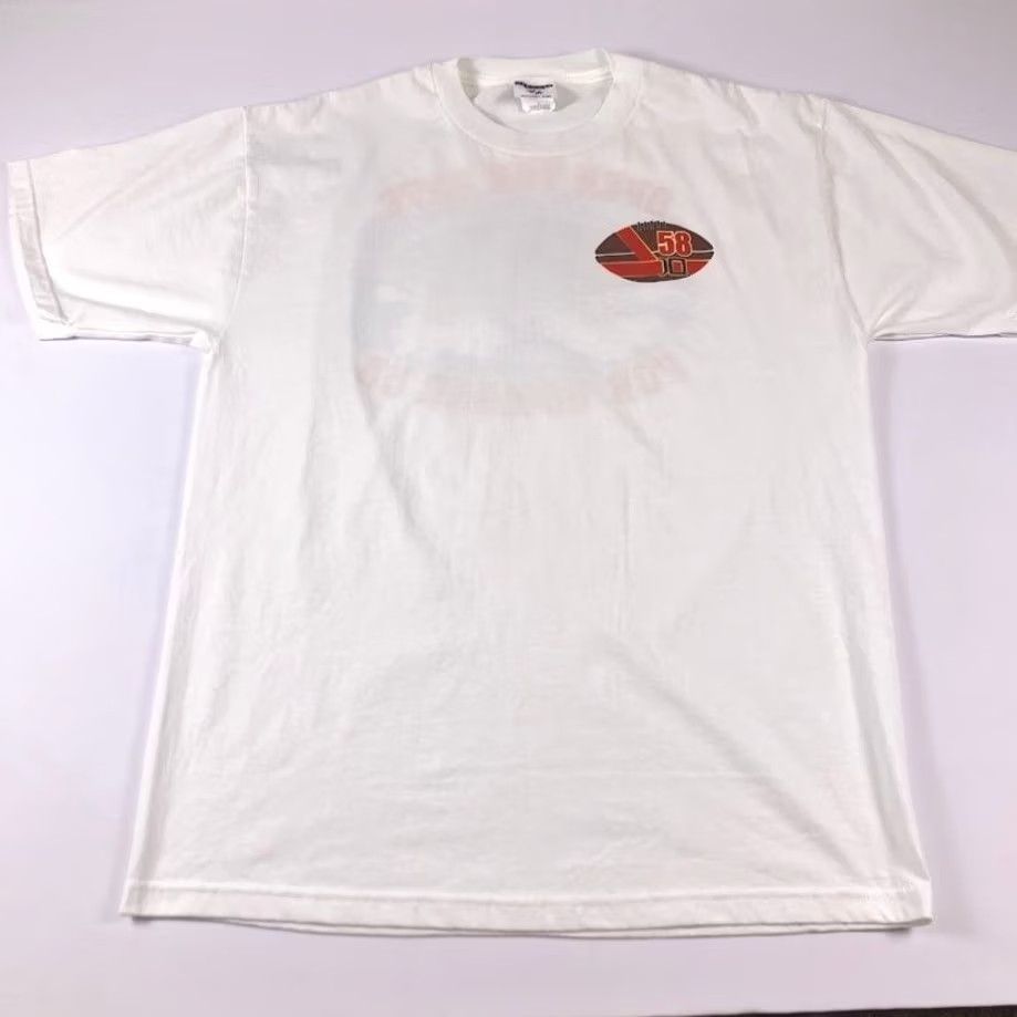 NFL VINTAGE NFL KC Chiefs Derrick Thomas Memorial Heaven Tribute T-Shirt XL White Crew Neck Short Sleeve Men 58 Heaven 58 Football Memorial 58 Size US XL / EU 56 / 4 - 2 Thumbnail
