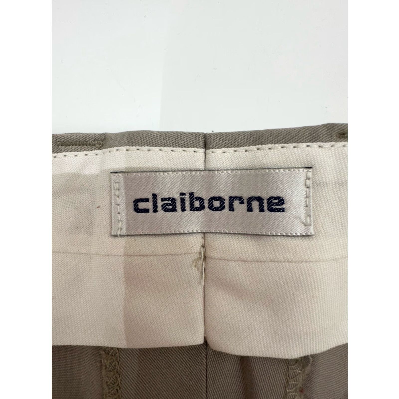 Liz Claiborne Claiborne Mens Dress Pants 38R Brown Tan Pleated Pockets Rolled Hems Straight Front Regular Rise 30in Inseam Casual Business Slacks Mens Size US 38 / EU 54 - 5 Thumbnail