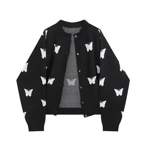 Other 💥💥Harajuku Butterfly Long Sleeve Cardigan Size US XL / EU 56 / 4 - 1 Thumbnail