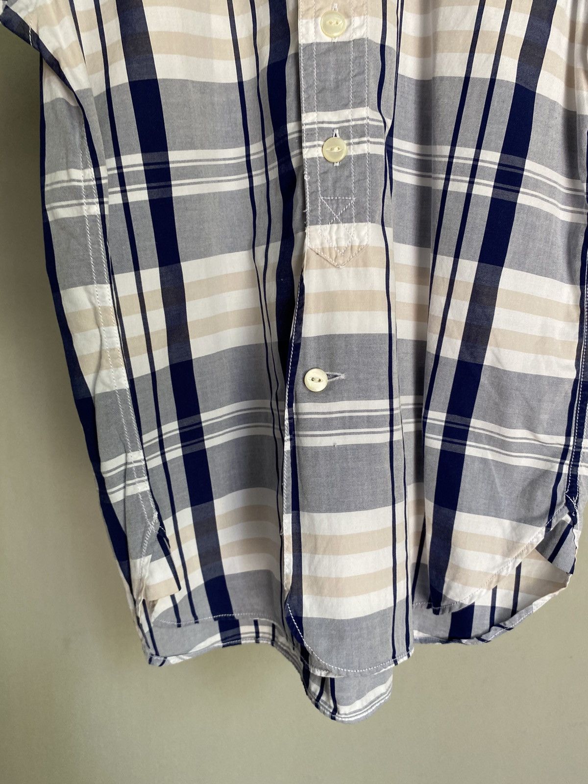 Haversack HAVERSACK Blue-White-Grey Plaid Short-Sleeve Shirt Size US S / EU 44-46 / 1 - 13 Thumbnail