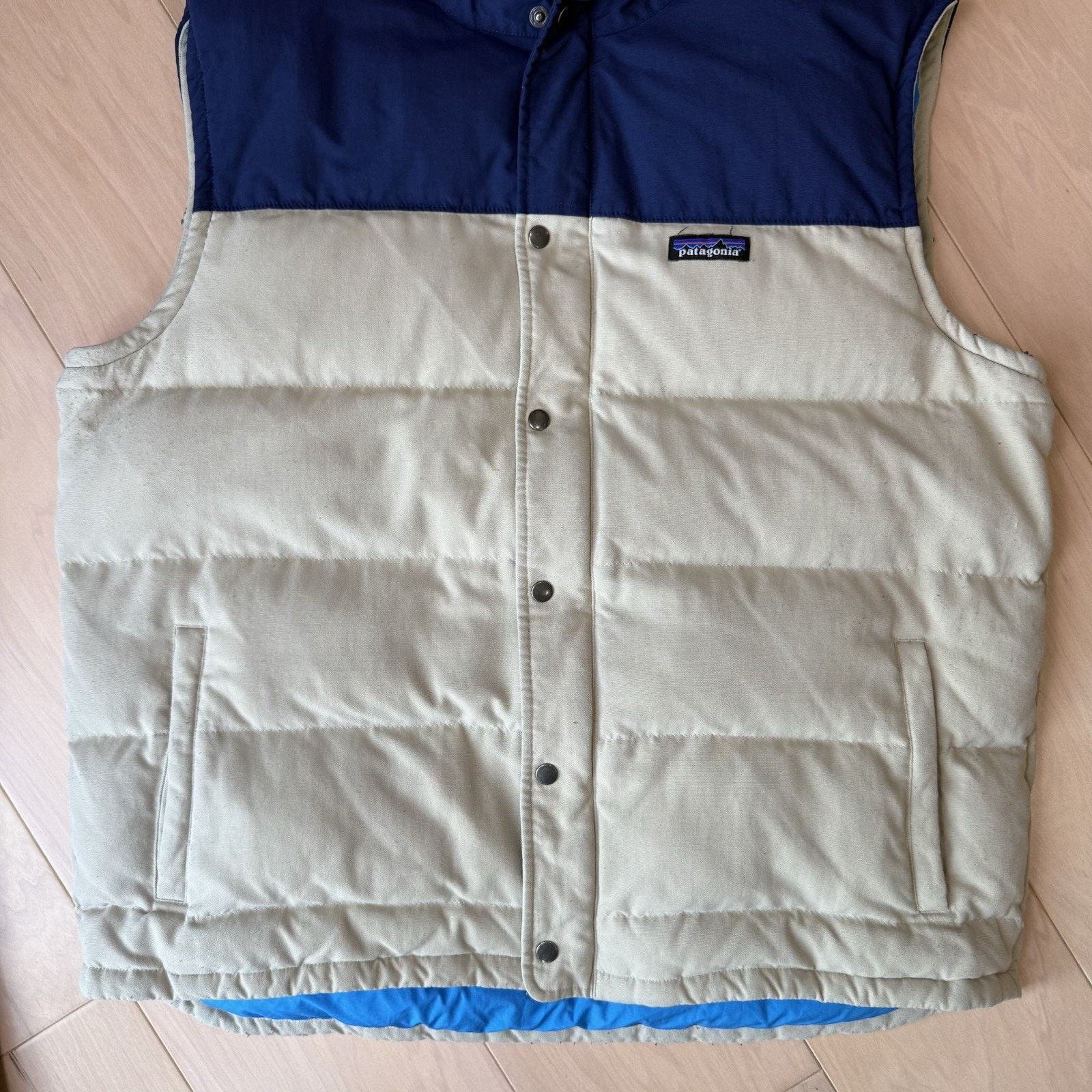 Patagonia Patagonia Bivy Down Vest XL Khaki Blue Full Zip Puffer Size US XL / EU 56 / 4 - 4 Thumbnail