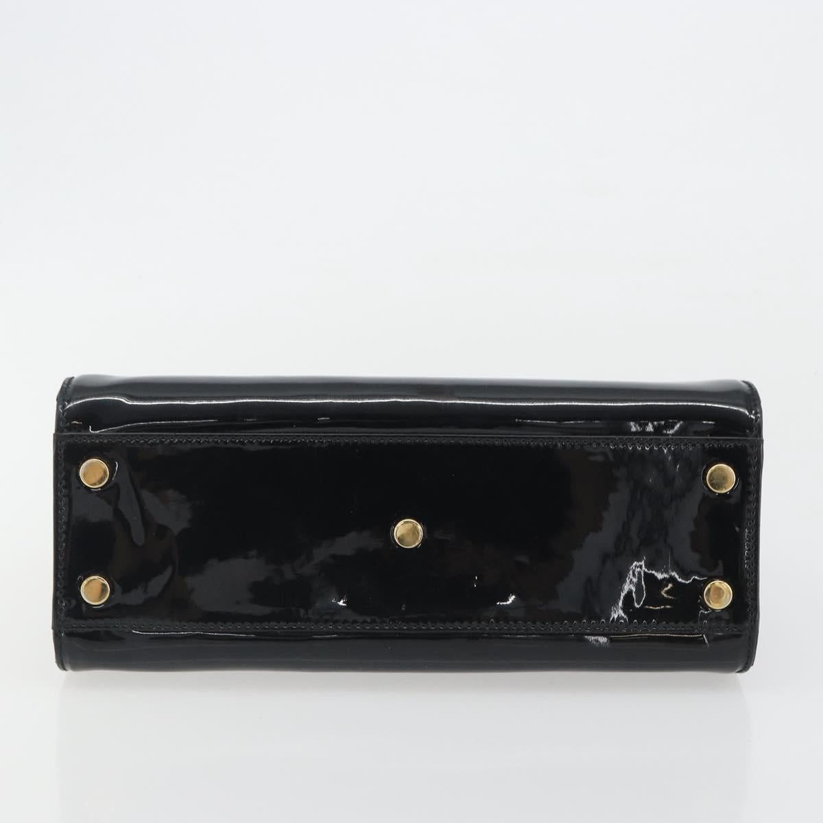 Saint Laurent Paris SAINT LAURENT Hand Bag Patent Leather Black Gold Auth Size ONE SIZE - 5 Thumbnail