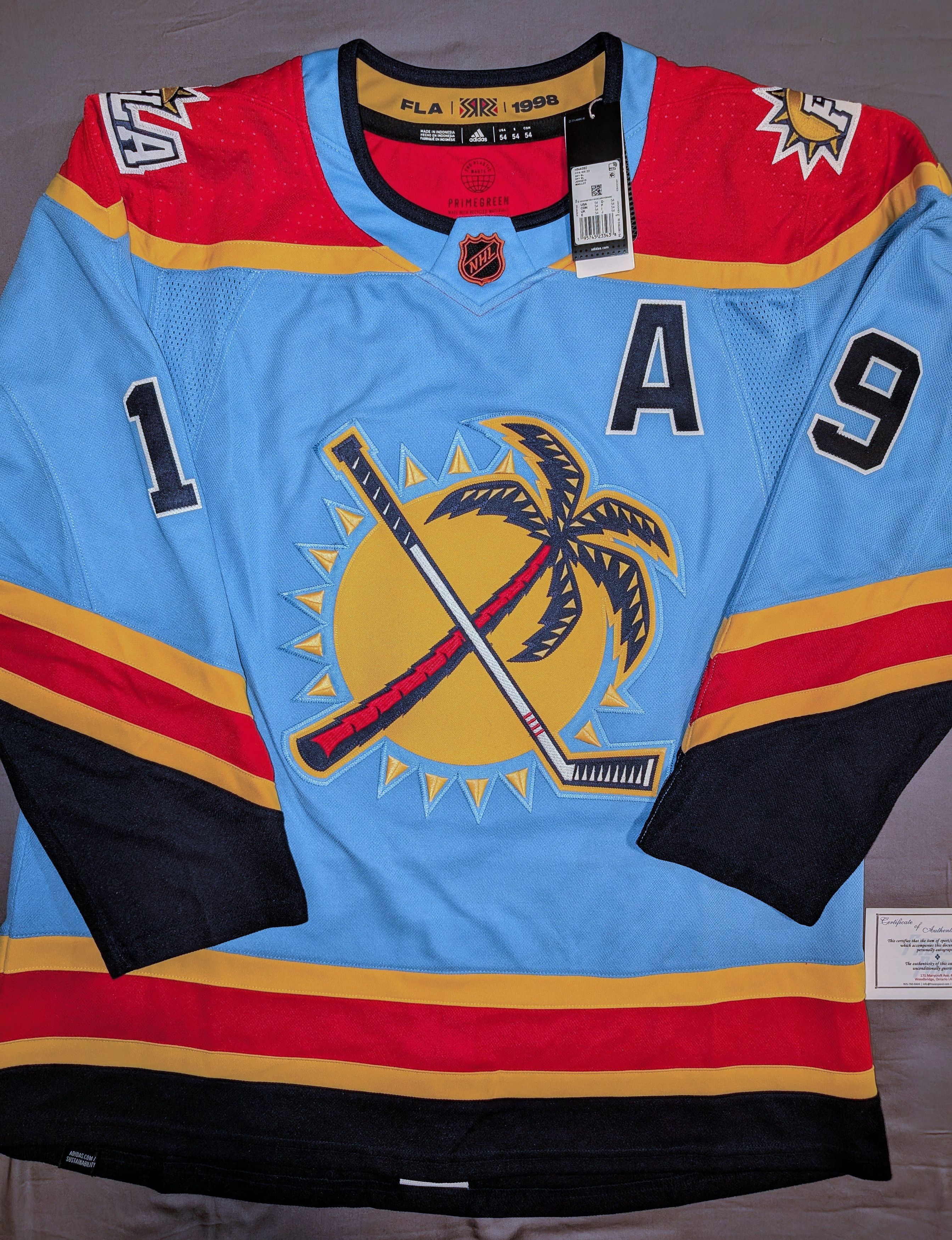 Adidas SIGNED MATTHEW TKACHUK FLORIDA PANTHERS REVERSE RETRO JERSEY Size US XL / EU 56 / 4 - 2 Thumbnail