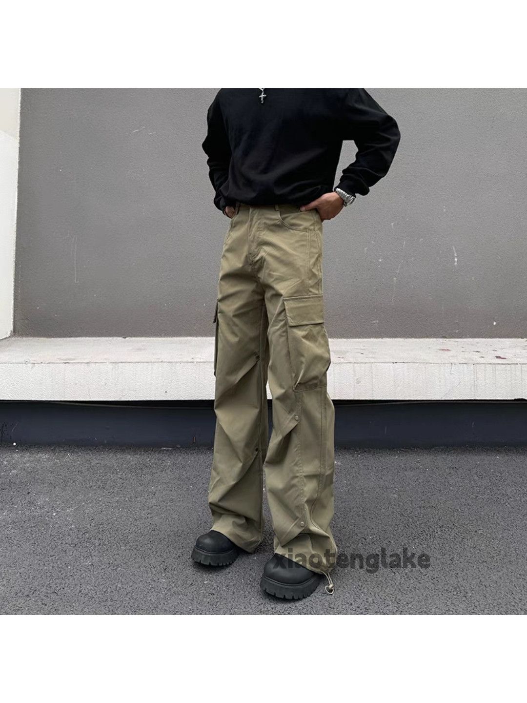 Designer × Japanese Brand × Vintage utility outdoor workwear loose baggy pleated cargo pants Size US 30 / EU 46 - 2 Thumbnail