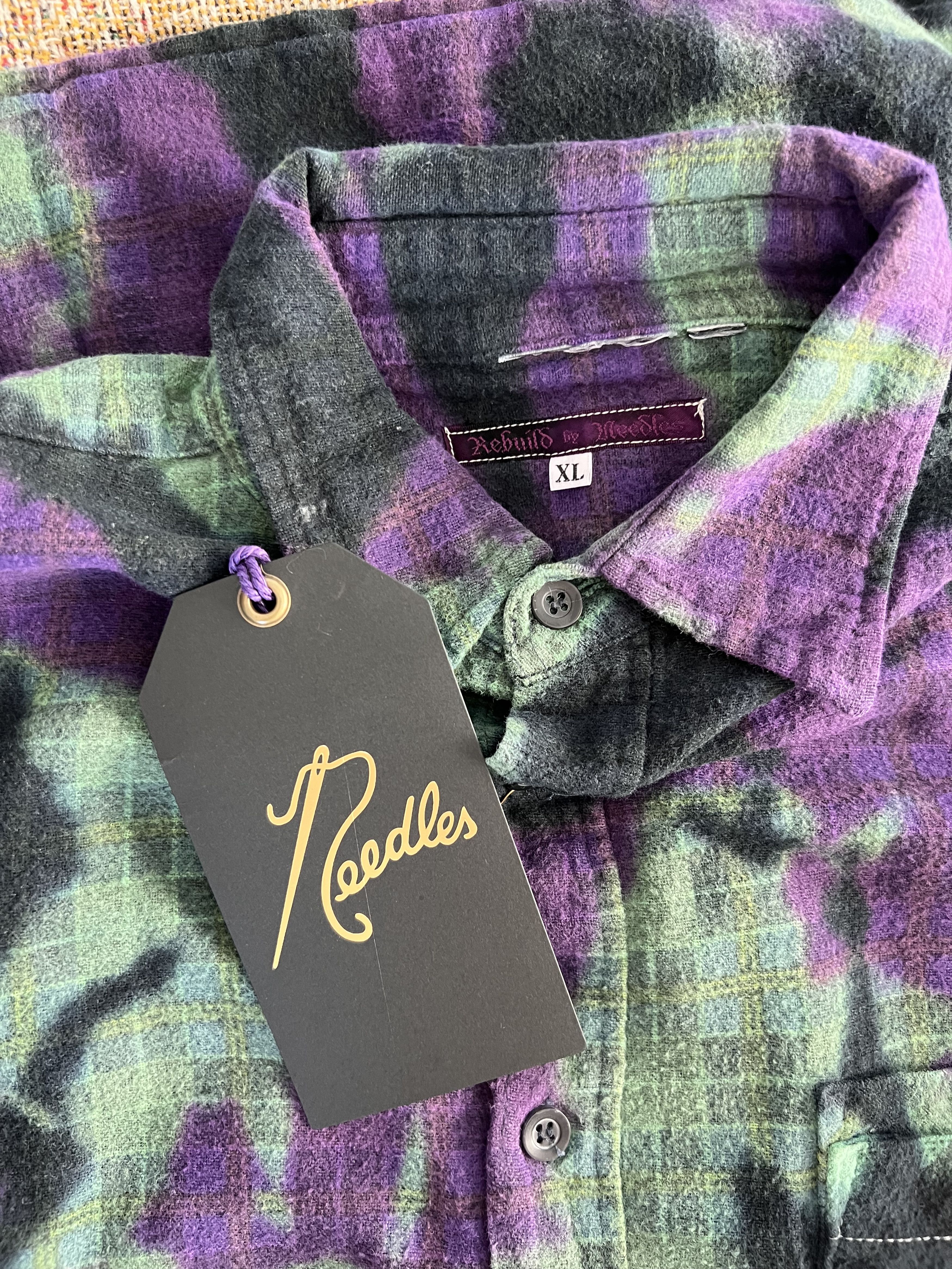 Needles Needles Rebuild 7 Cuts Flannel in Tie Dye Size US XL / EU 56 / 4 - 7 Thumbnail