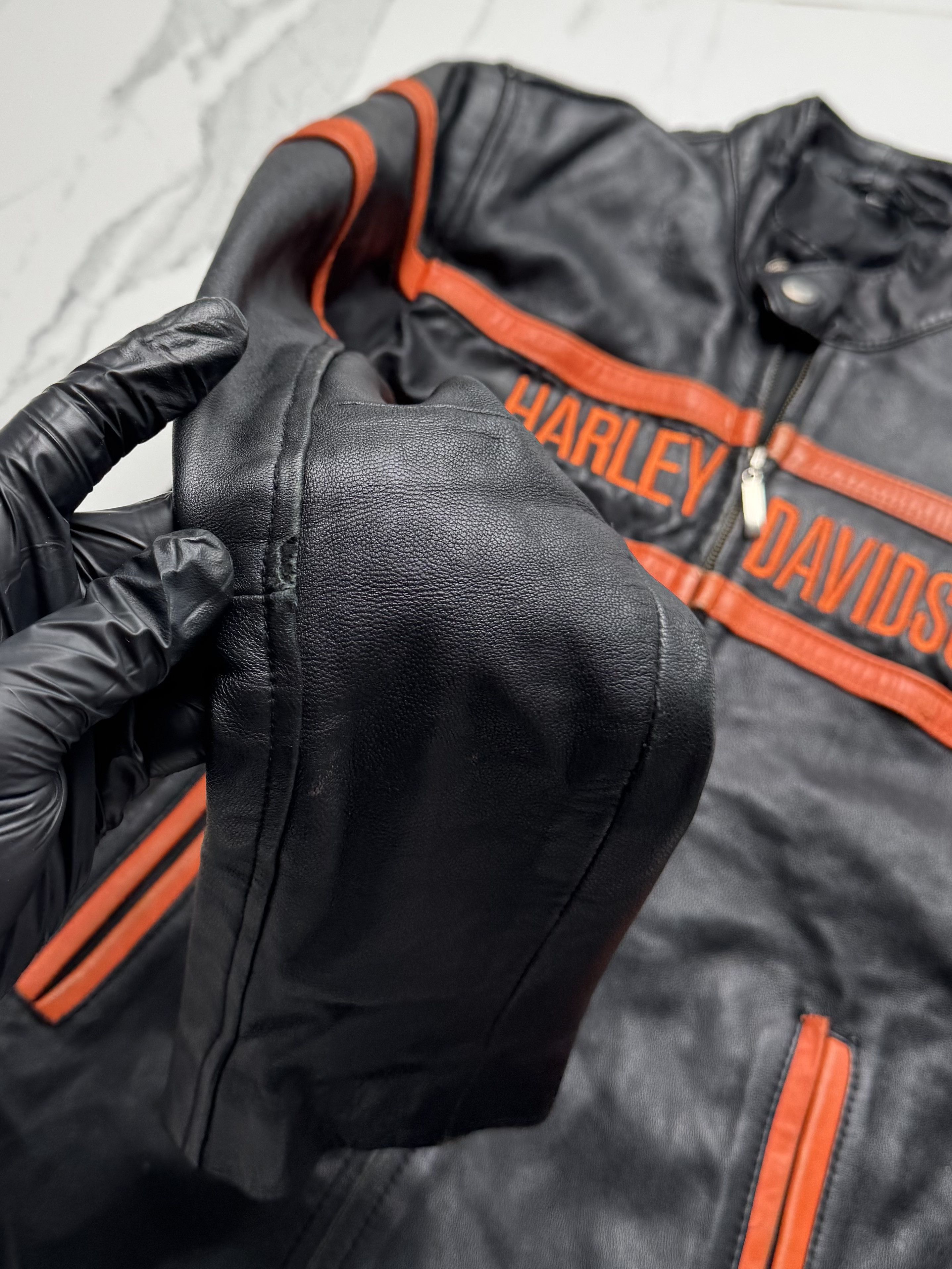 Vintage Y2K Leather Jacket Womens Orange Biker Zip Up Moto Style Size M / US 6-8 / IT 42-44 - 8 Thumbnail