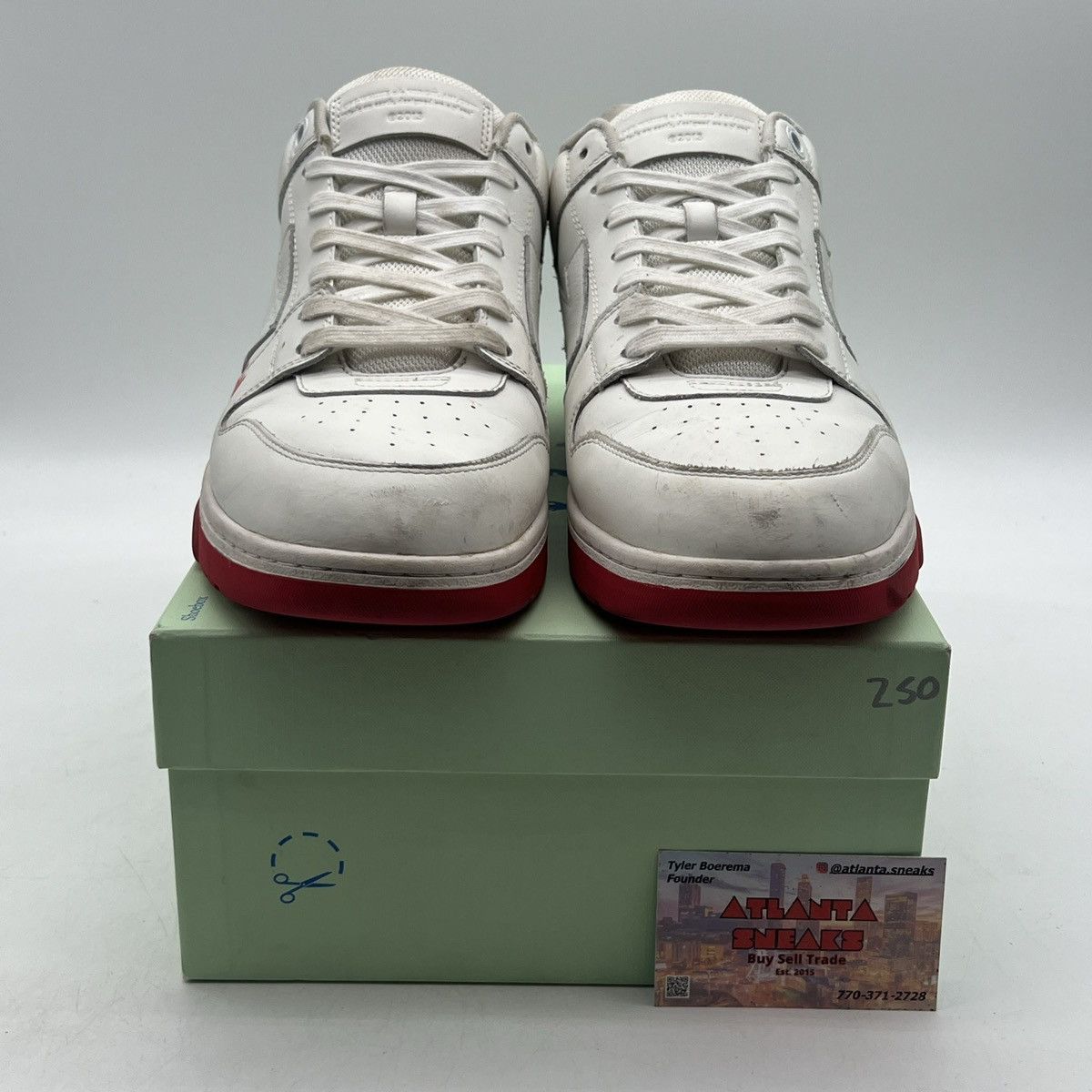 Off-White Off-White Out of Office Low For Walking - White Red Size US 13 / EU 46 - 2 Thumbnail