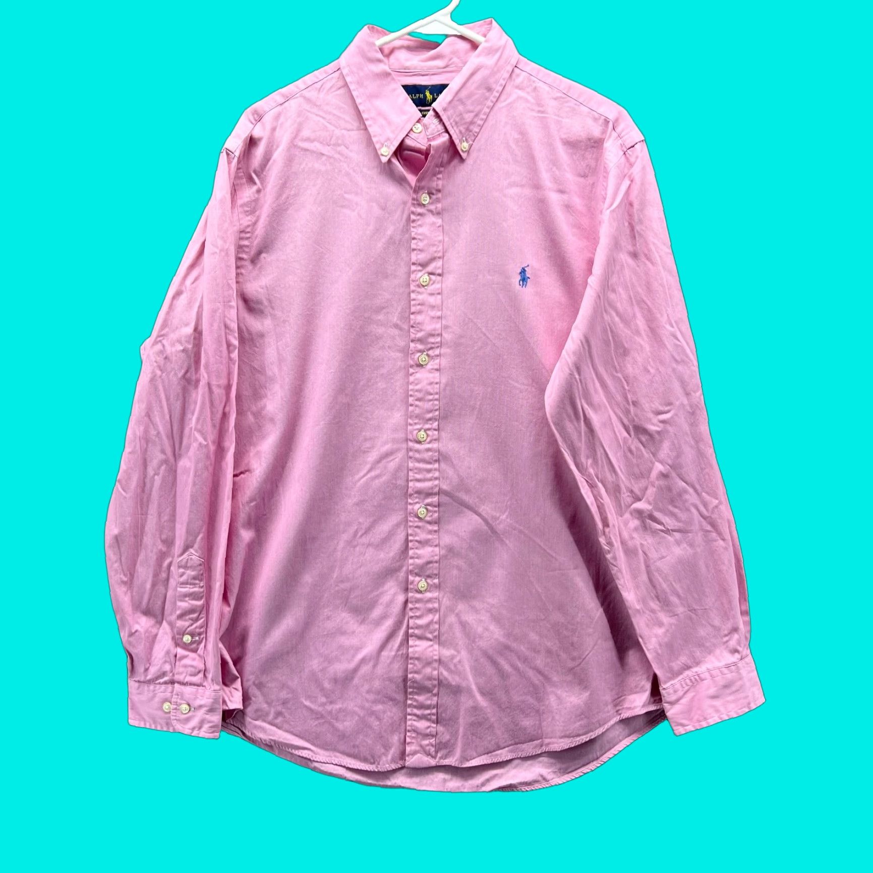 Polo Ralph Lauren VINTAGE Polo Ralph Lauren Shirt Mens 16.5 34-35 Pink Button-Up Custom Oxford Pony Shirt Size US XL / EU 56 / 4 - 1 Thumbnail