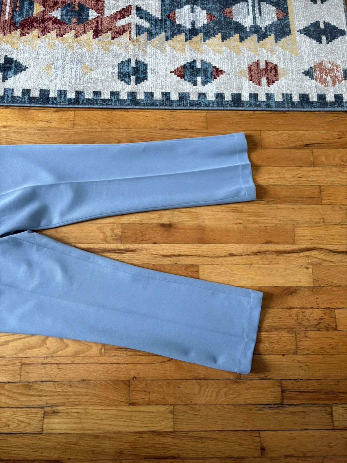 Vintage Light Blue Flared Trousers – Size 32, Retro Tailored Fit Size US 32 / EU 48 - 3 Thumbnail