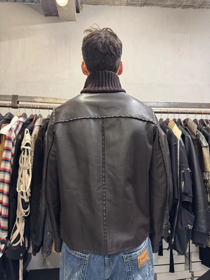 Designer × Dolce & Gabbana × Vintage 2000s Dolce & Gabbana Brown Leather Jacket Size US M / EU 48-50 / 2 - 4 Thumbnail