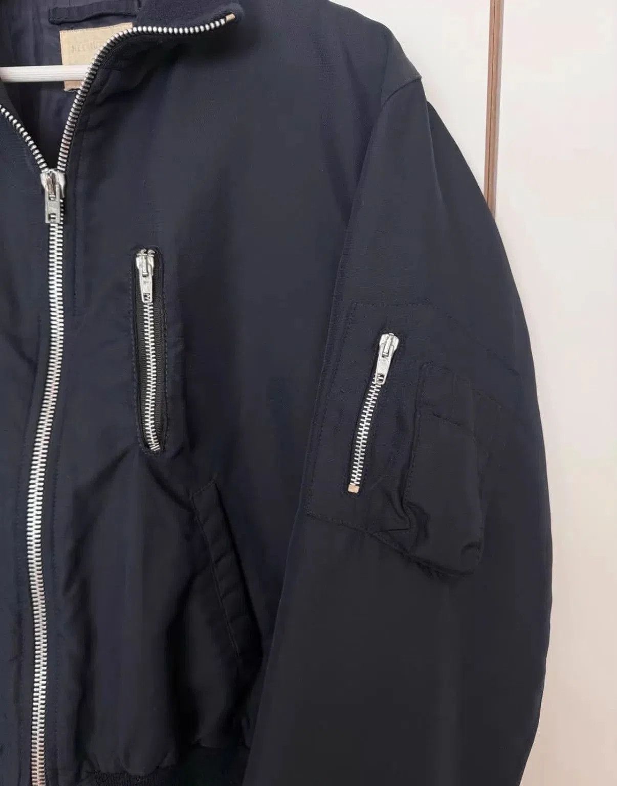Helmut Lang Black Bomber Jacket with Zip Pockets - Size M. Size US M / EU 48-50 / 2 - 3 Thumbnail