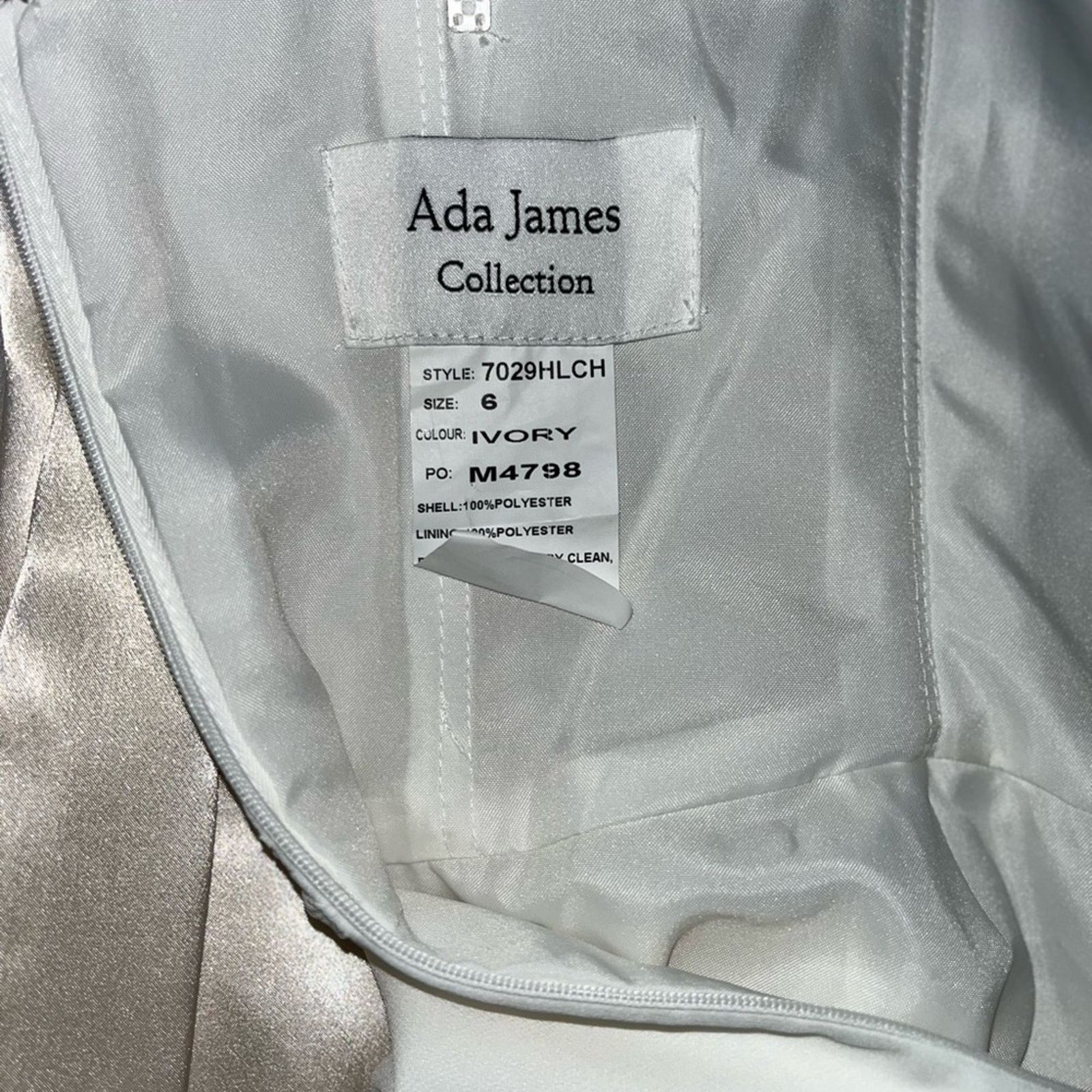 Other Elegant Ada James Chiffon High Low Wedding Gown! Size M / US 6-8 / IT 42-44 - 8 Thumbnail