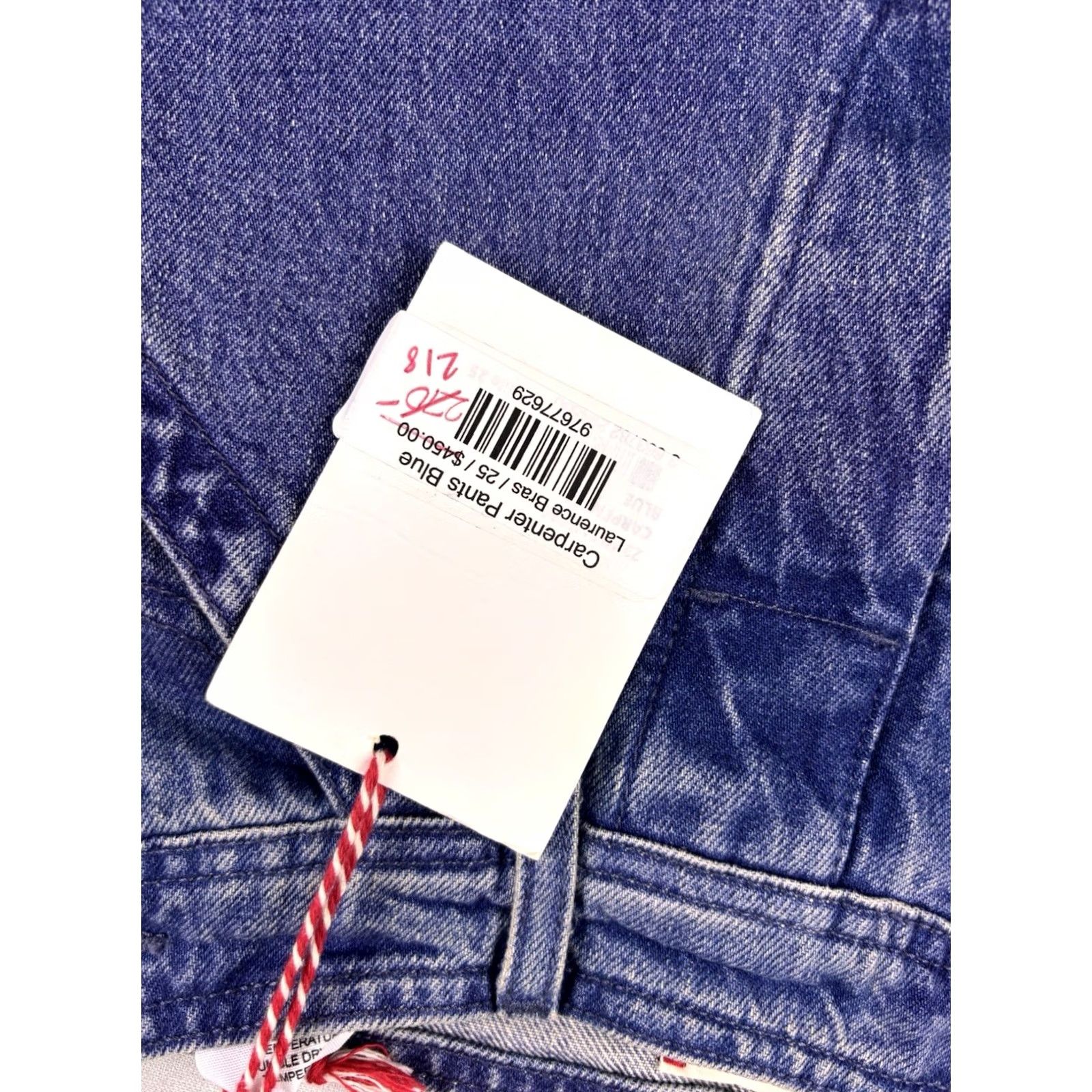 Vintage Laurence Bras Pants Women 25x30 Denim Jeans Wide-Leg Button Closure Blue Carpenter Regular Inseam 30 Womens Buttons Vintage No Size 42" / US 20 - 6 Thumbnail