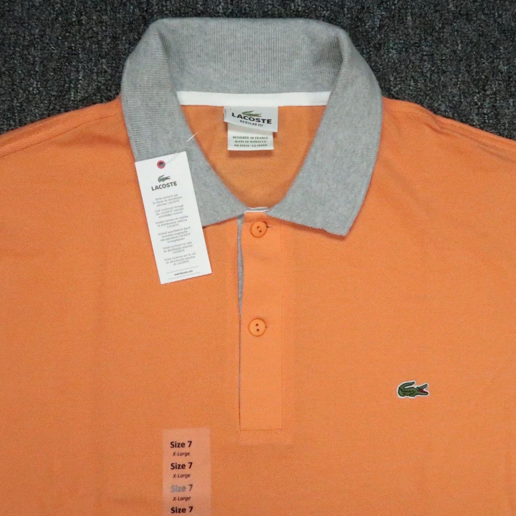 Lacoste Lacoste Polo Shirt Mens XL Orange Short Sleeve Piqué Club Collar Golf Casual Business Travel Size US XL / EU 56 / 4 - 2 Thumbnail