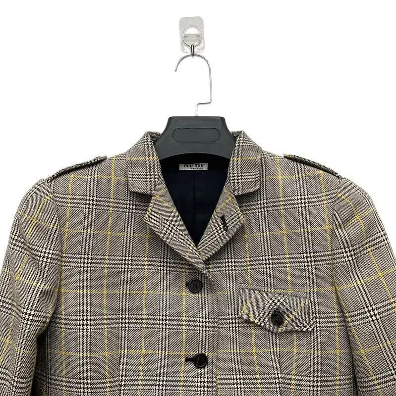 Miu Miu Miu Miu Gray Plaid Women's Jacket . Size XXS / US 00 / IT 34 - 3 Thumbnail