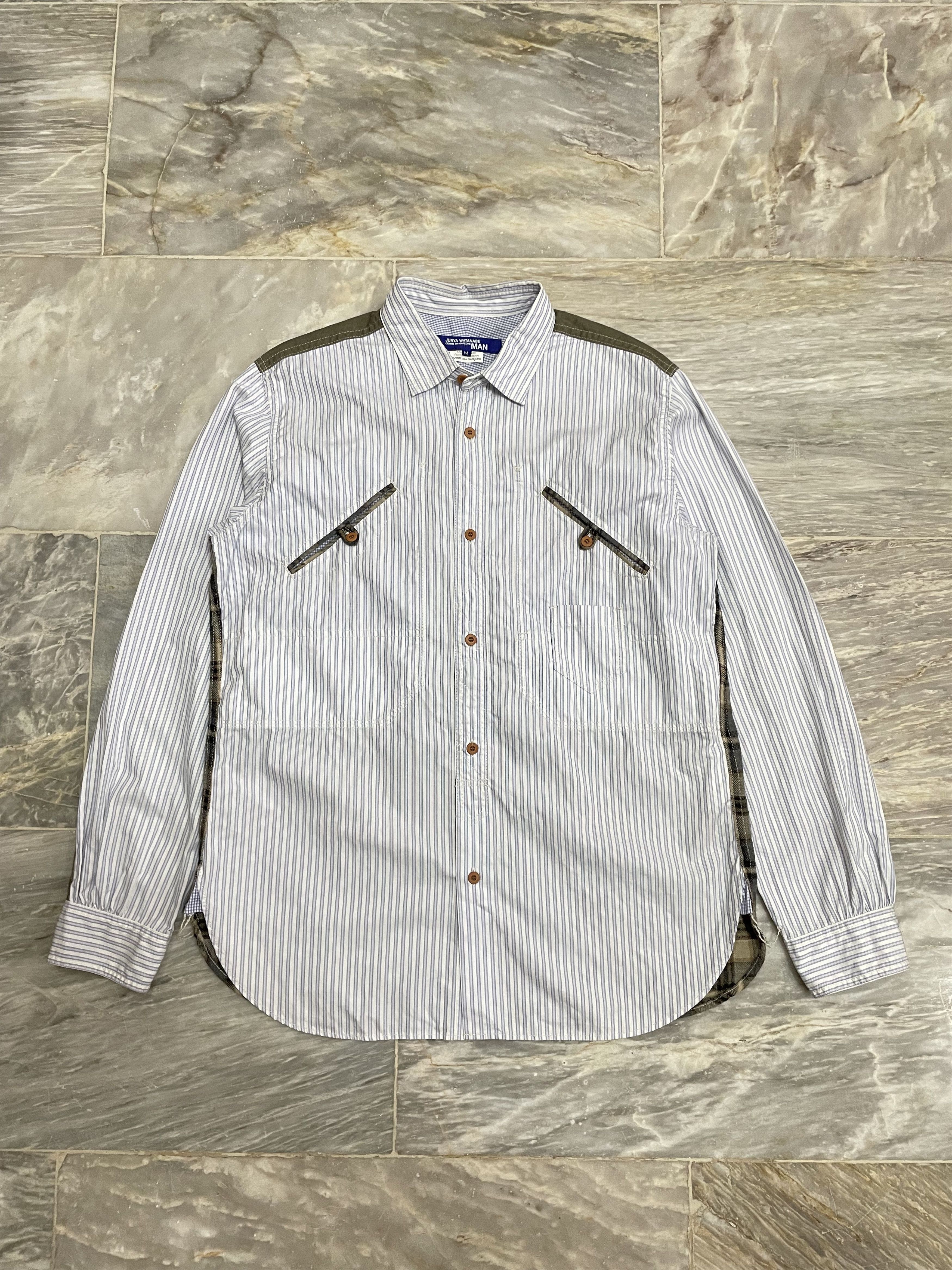 CDG x Junya Watanabe Stripe / Checked Button Up