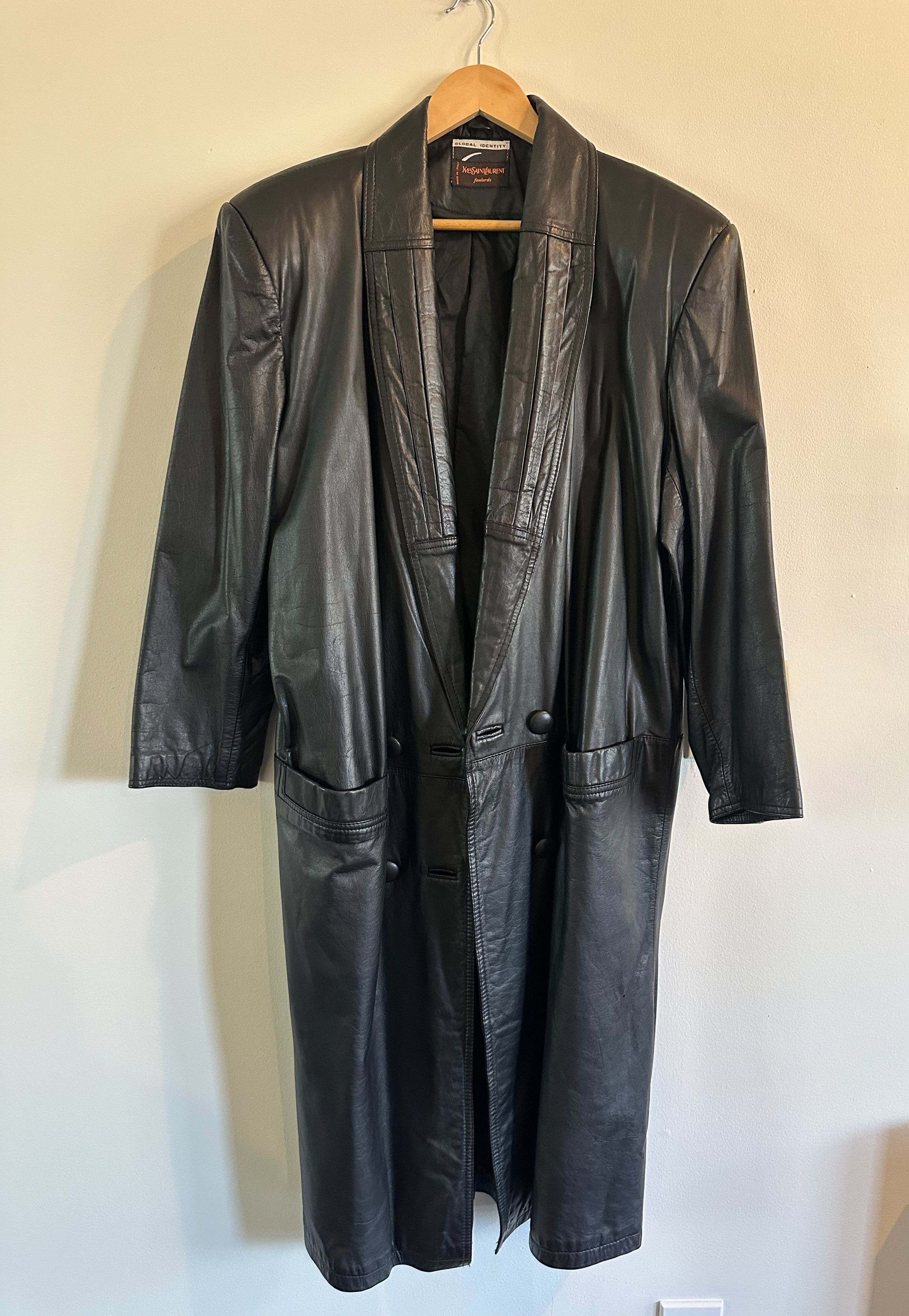 Yves Saint Laurent Vintage Yves Saint Laurent leather trench coat Size M / US 6-8 / IT 42-44 - 3 Thumbnail