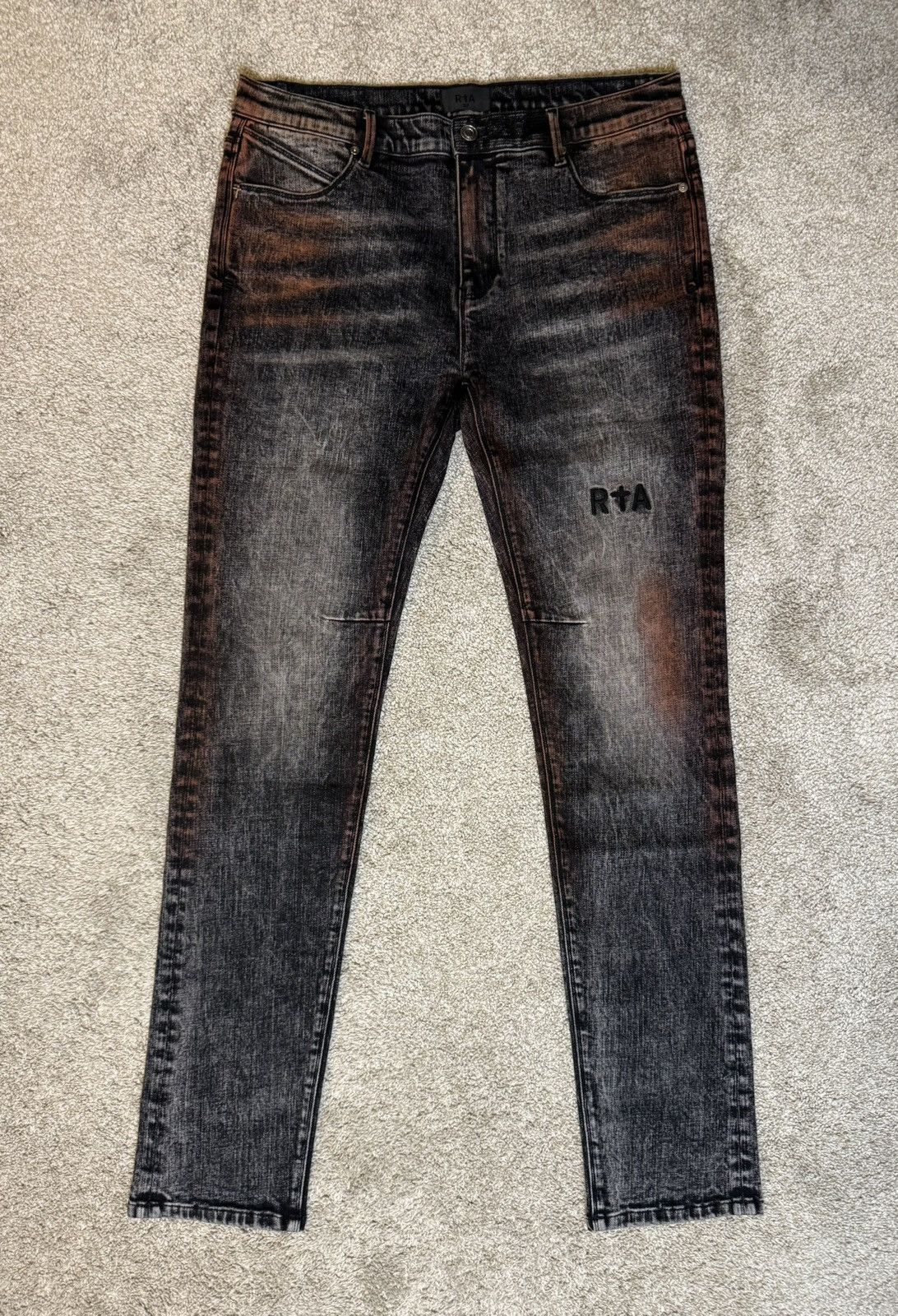 Rta RTA Clayton Charcoal Acid Wash Skinny Jeans Size US 32 / EU 48 - 1 Thumbnail