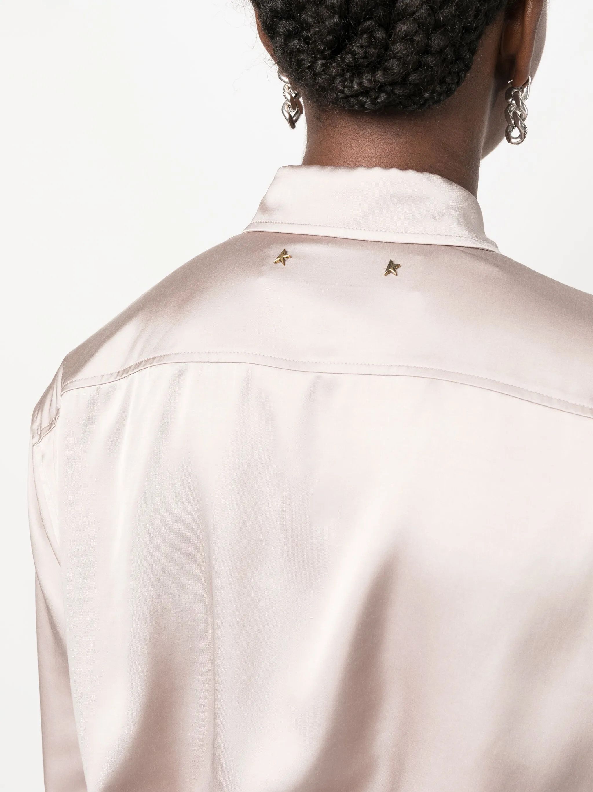 Golden Goose o1y0825 Solid Color Shirt in Light Pink Size L / US 10 / IT 46 - 3 Thumbnail