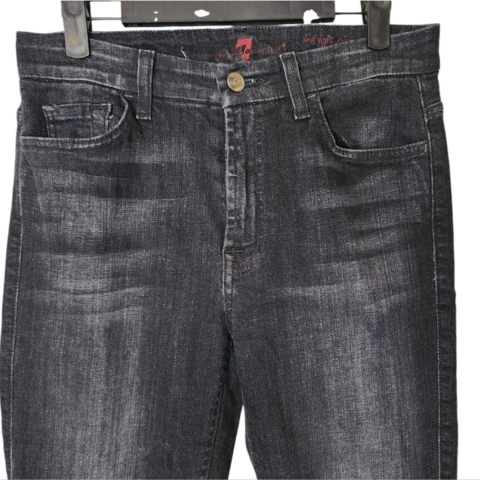 7 For All Mankind 7 For All Mankind High Waist Skinny Black Jeans 28 Size 28" / US 6 / IT 42 - 3 Thumbnail