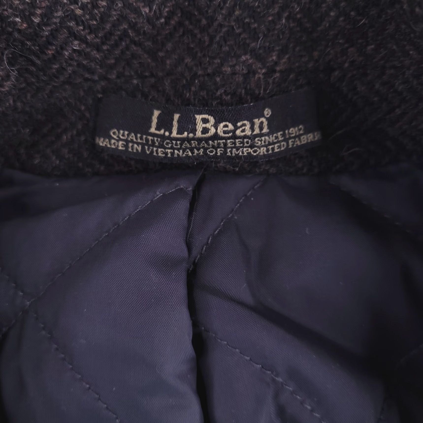 Vintage VINTAGE LL Bean Mens Jacket Gray Shetland Wool Primaloft Quilt Lined Insulated Coat 42R Size US XS / EU 42 / 0 - 2 Thumbnail