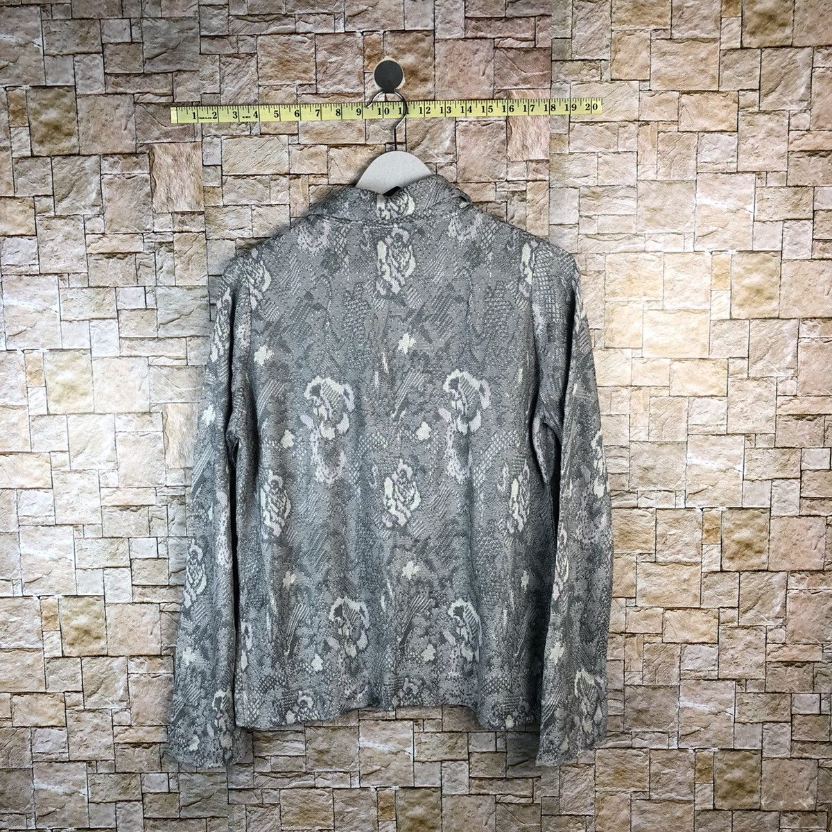 Japanese Brand Grand Cris Grey Cardigan Knitwear #A1224 Size L / US 10 / IT 46 - 12 Thumbnail