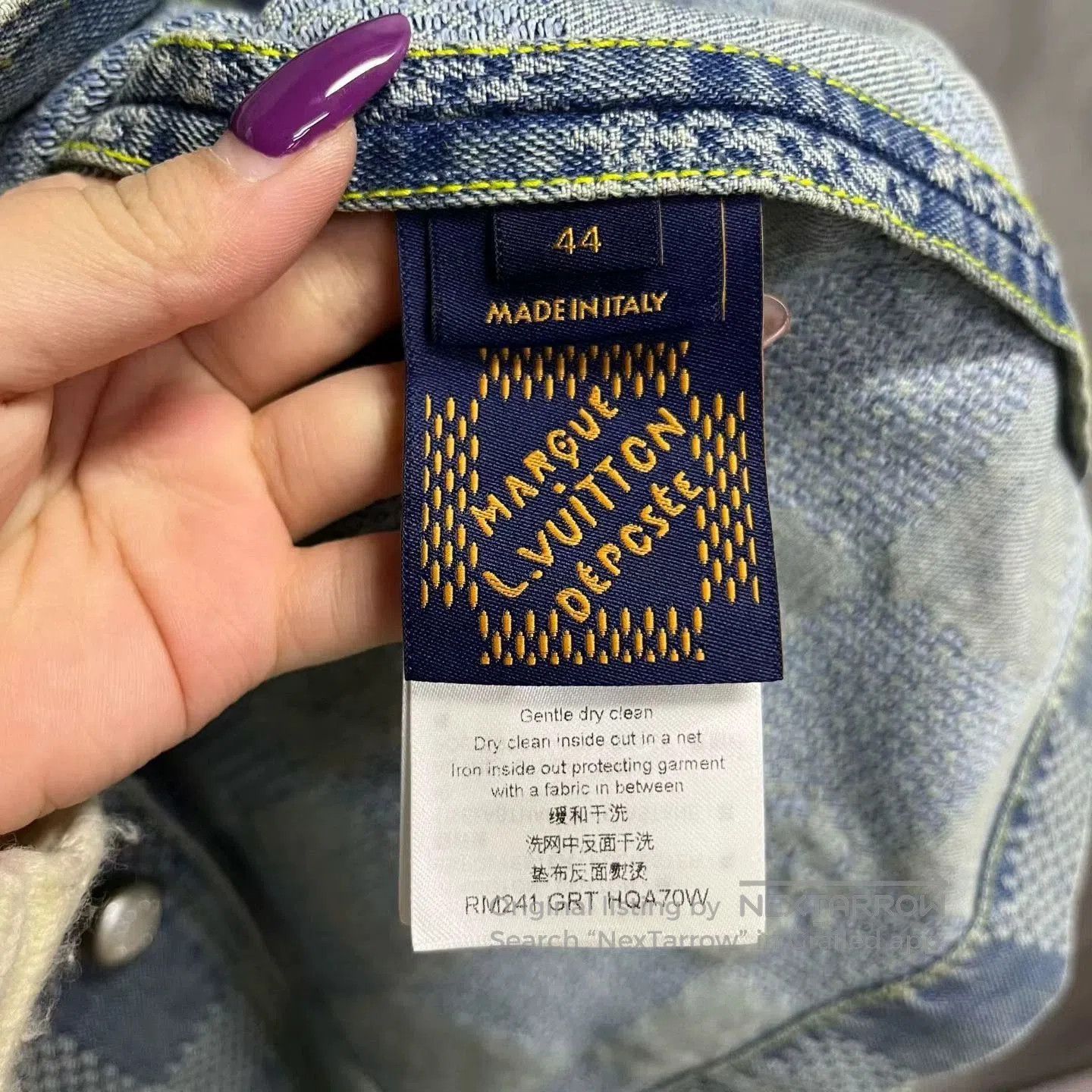 Louis Vuitton blue checkerboard long sleeve denim jacket. Size US M / EU 48-50 / 2 - 4 Thumbnail
