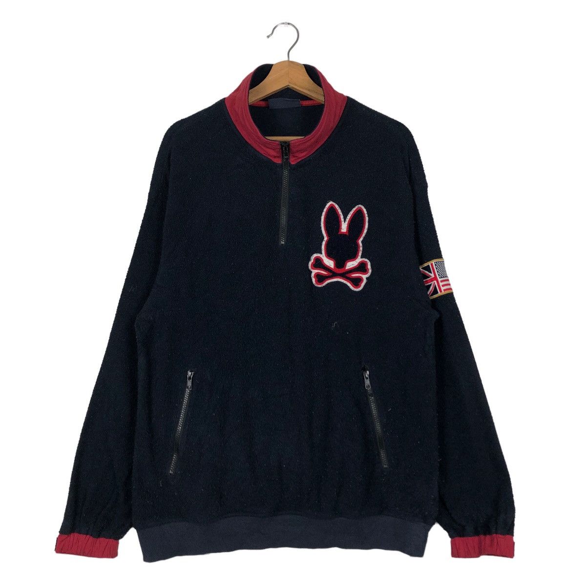 🔥2005 Zipper Jacket Psycho Bunny by Robert Godley Big Logo
