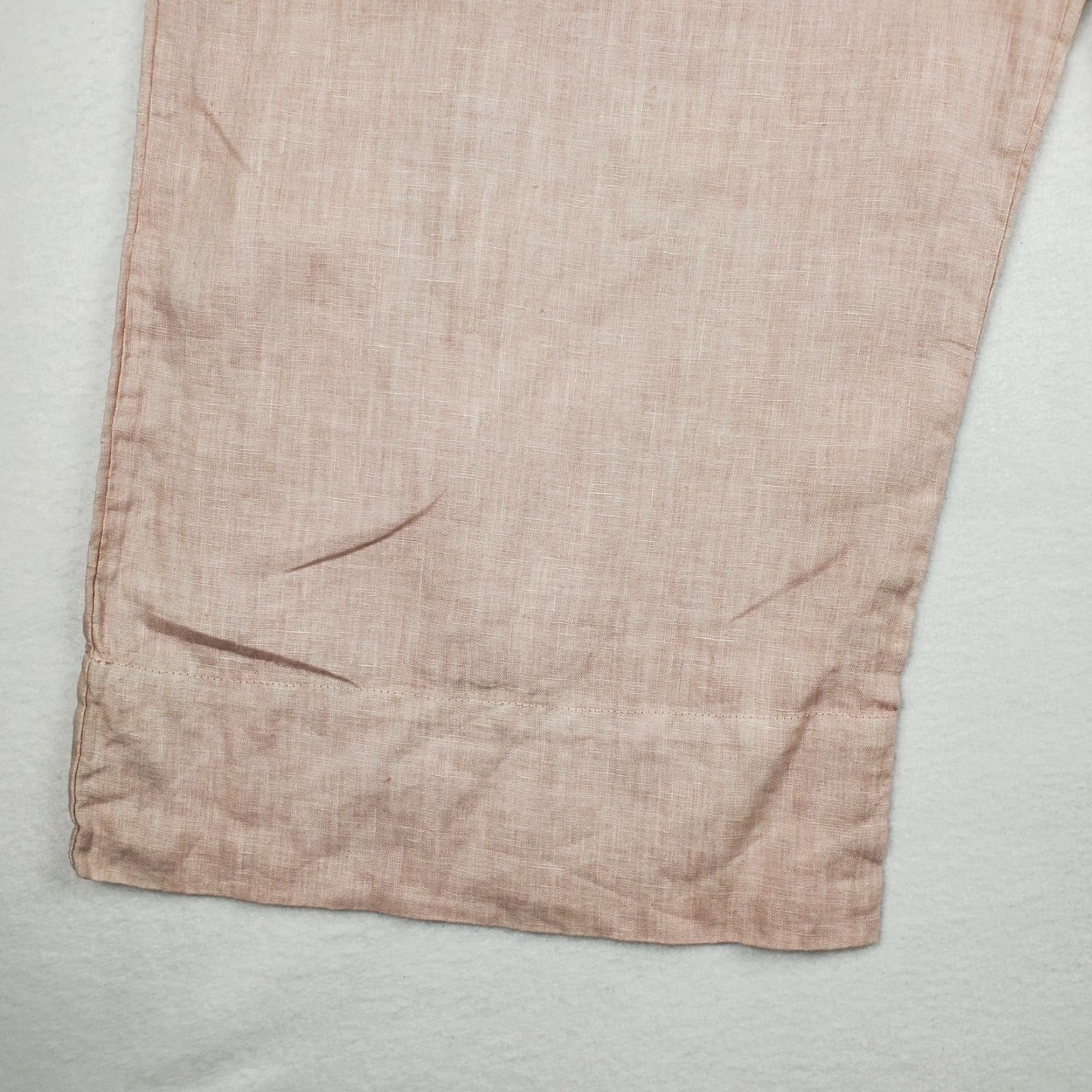 Pinko Shack Incorporated Capri Pants Women's Large Pink 100% Linen High-Rise Wide Leg Size 36" / US 14 / IT 50 - 4 Thumbnail