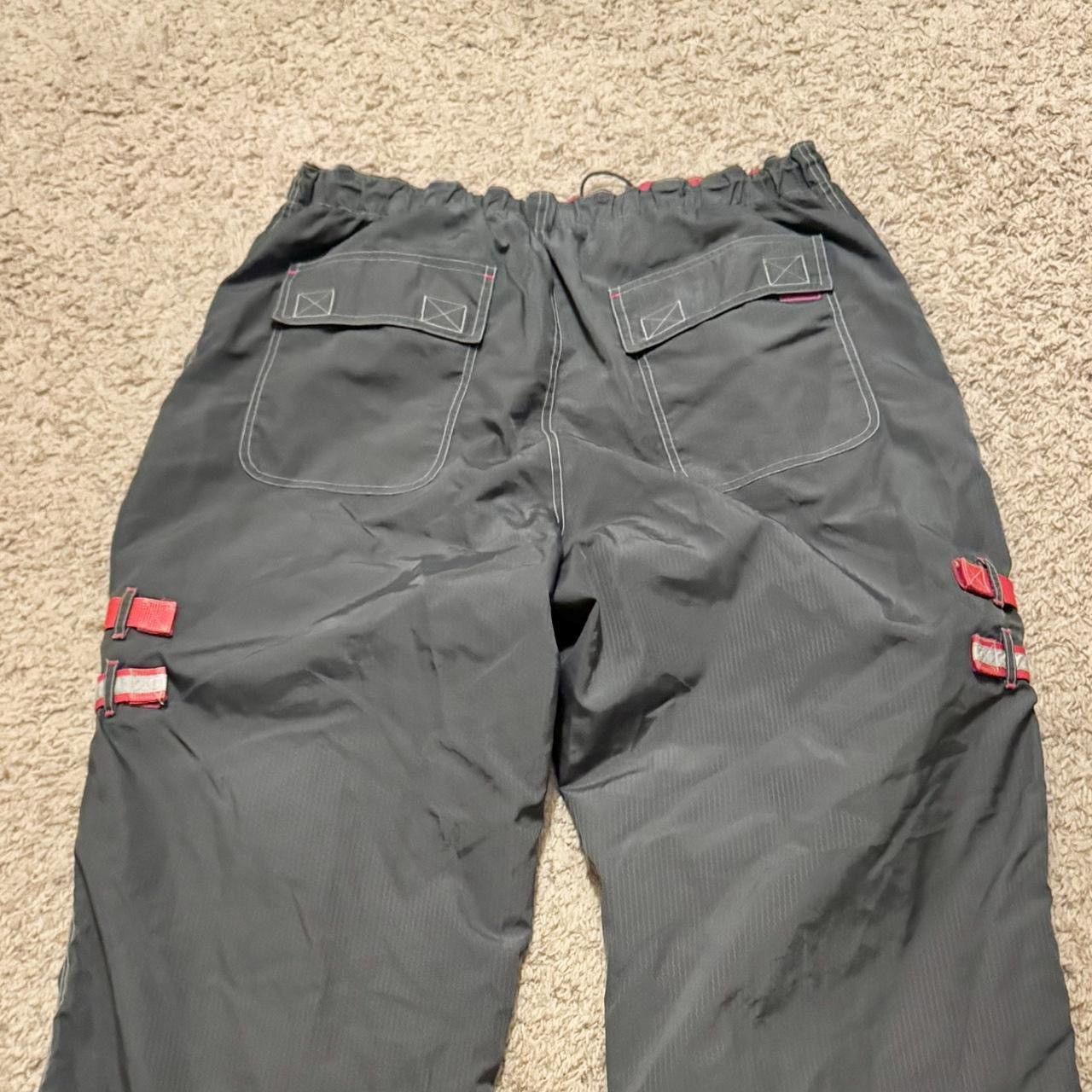Vintage Vintage Caffeine Grey Nylon Cyber Rave Baggy Parachute Pants Size US 34 / EU 50 - 4 Thumbnail