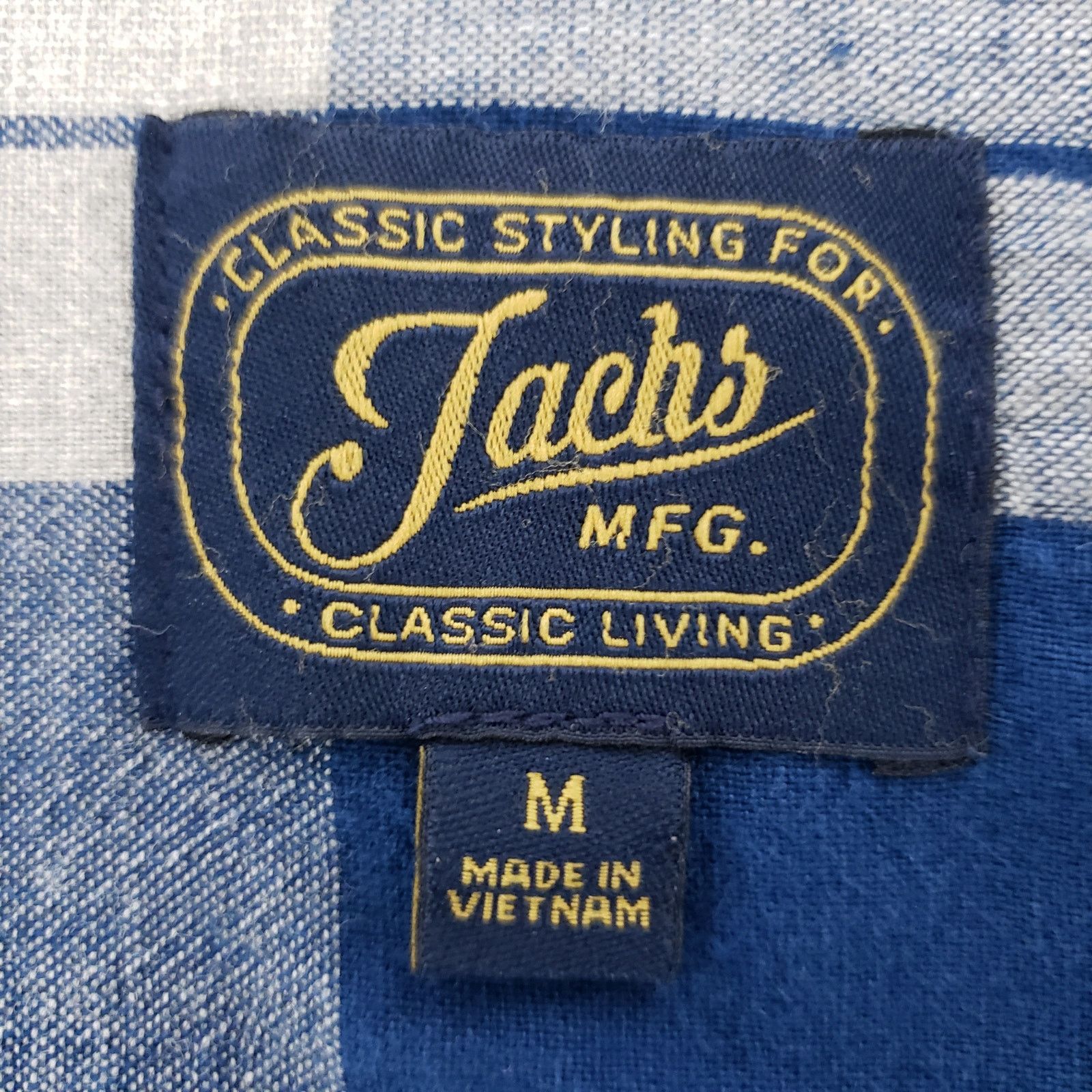 JACHS NY Jachs Linen Blend Shirt Plaid Pockets Long Sleeve M Size US M / EU 48-50 / 2 - 10 Thumbnail
