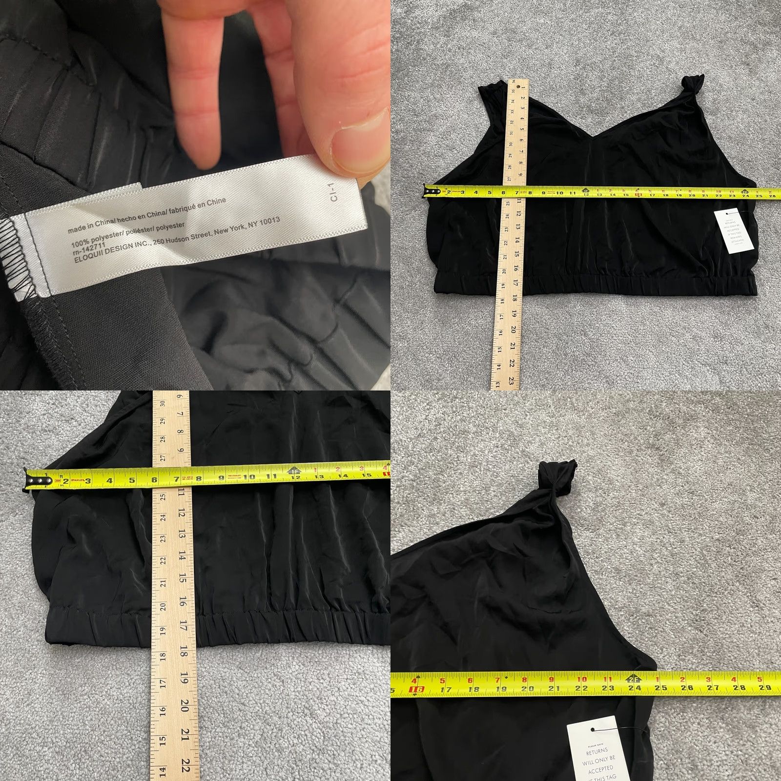 Vintage Eloquii Tank Womens 24 Black Cropped Sleeveless V-Neck Elastic Waist NWT New Plus Size Shirt Tee Top Linked: Tank top Size 4XL / US 24-26 - 8 Thumbnail