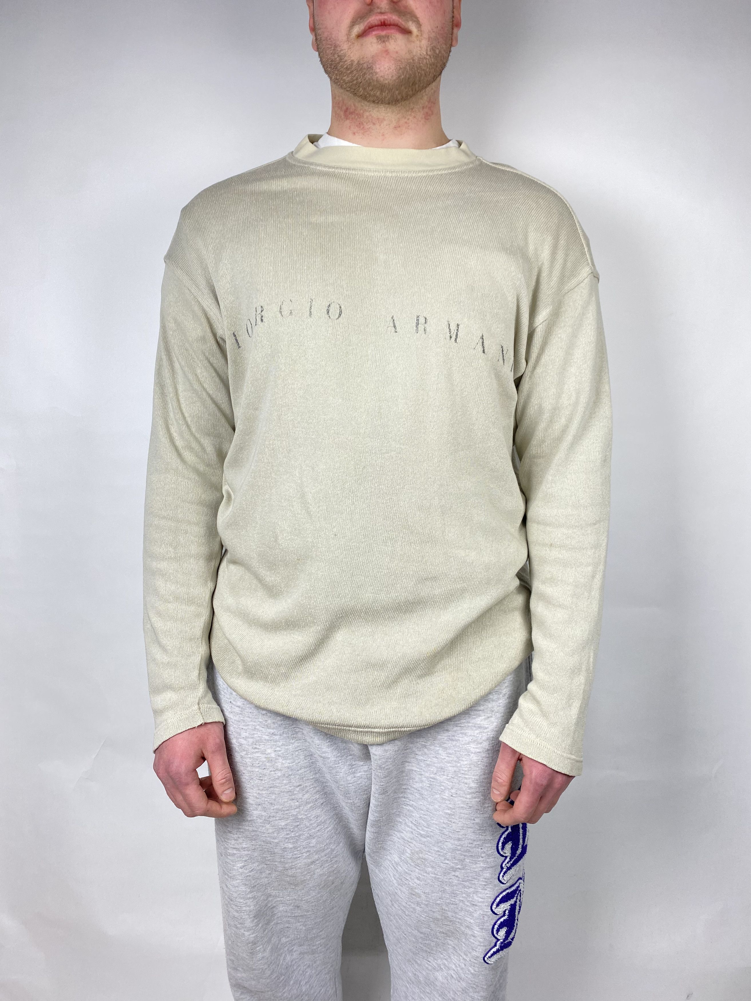 image of Giorgio Armani Silk Pullover Sweater Longsleeve Archive in Brown, Women's (Size Large)