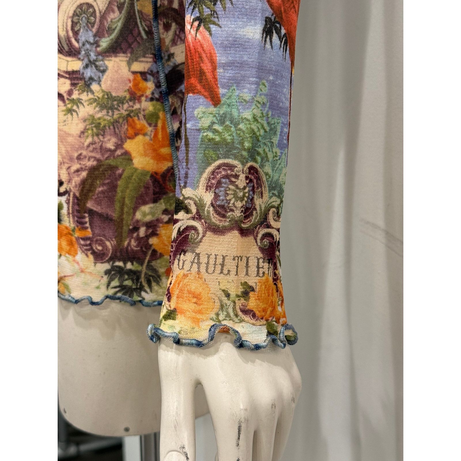 Jean Paul Gaultier S/S1999 Jean Paul Gaultier flamingo tropical dress Size XL / US 12-14 / IT 48-50 - 6 Thumbnail