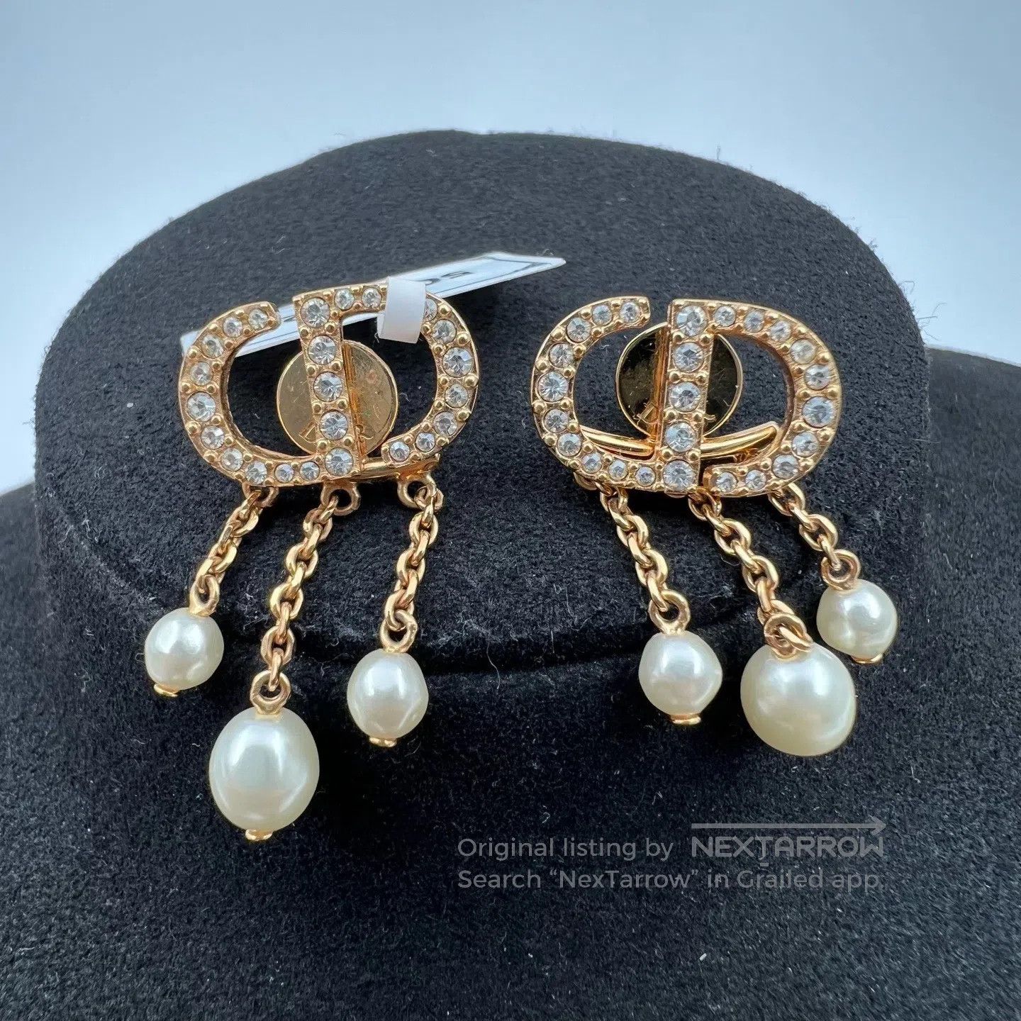 Dior Dior CD Edition Pearl Earrings Size ONE SIZE - 1 Thumbnail