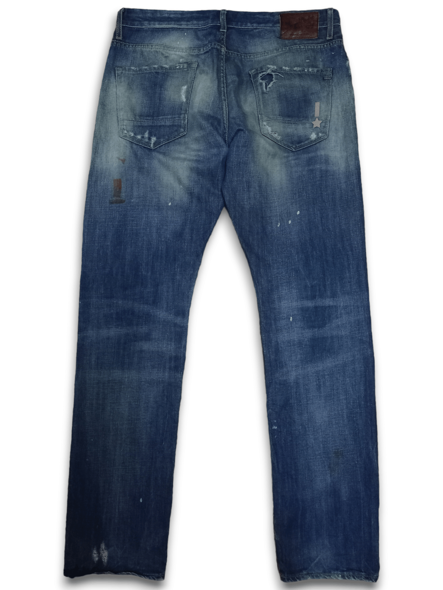 Japanese Brand Vintage Japanese Reign Studio Distress Paint Splatter Jeans Size US 35 - 15 Thumbnail