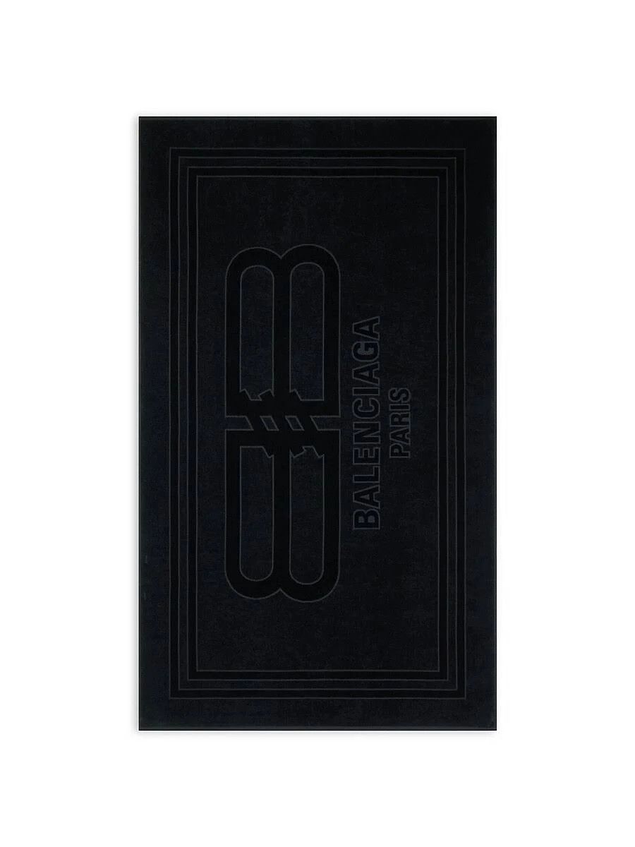 Balenciaga o1mt1gz0924 Size: OS / BB Paris Icon Towel in Black Size ONE SIZE - 1 Thumbnail