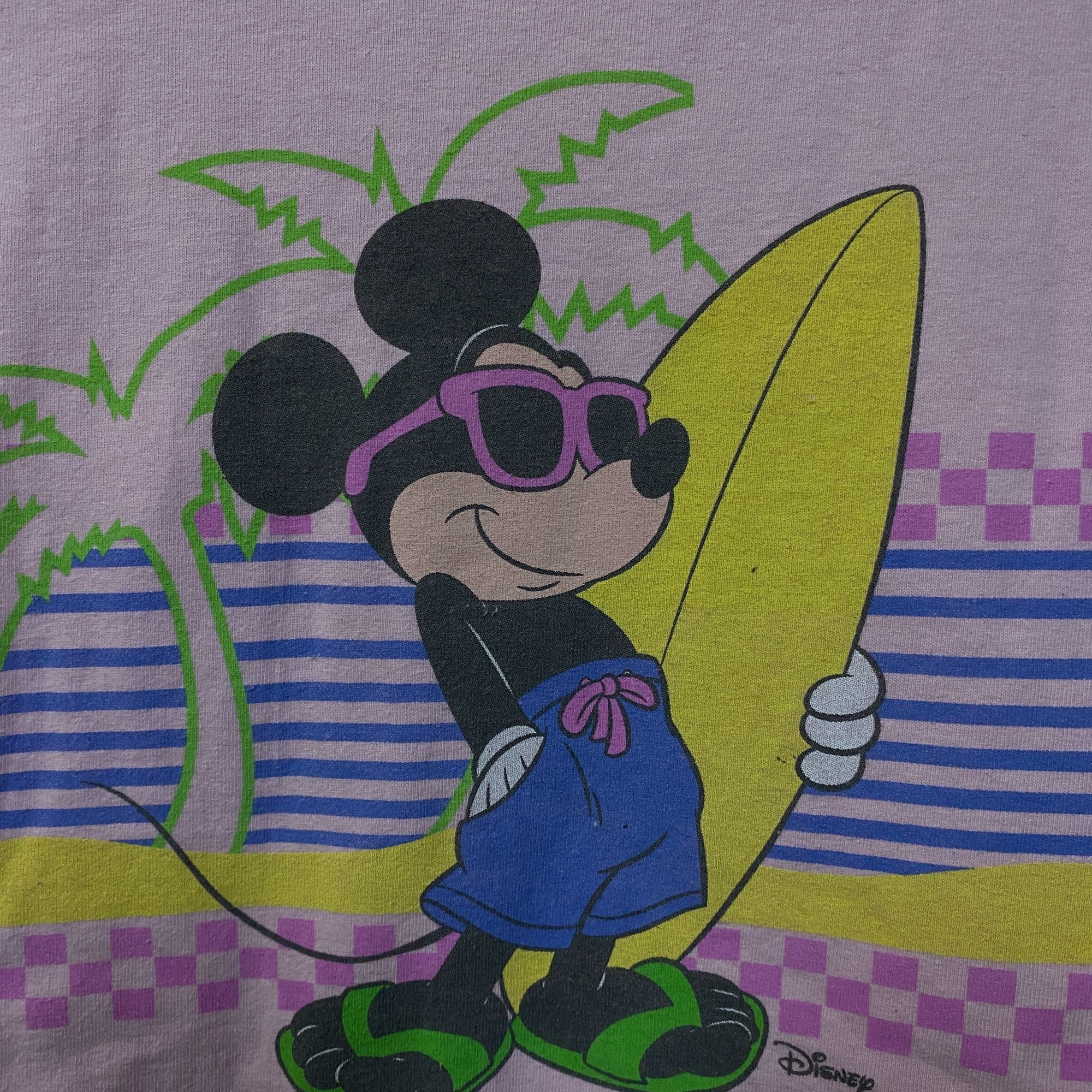 Disney Junk Food Clothing Mickey Mouse Surf Flea Market Pink Crop T Size XL / US 12-14 / IT 48-50 - 4 Thumbnail