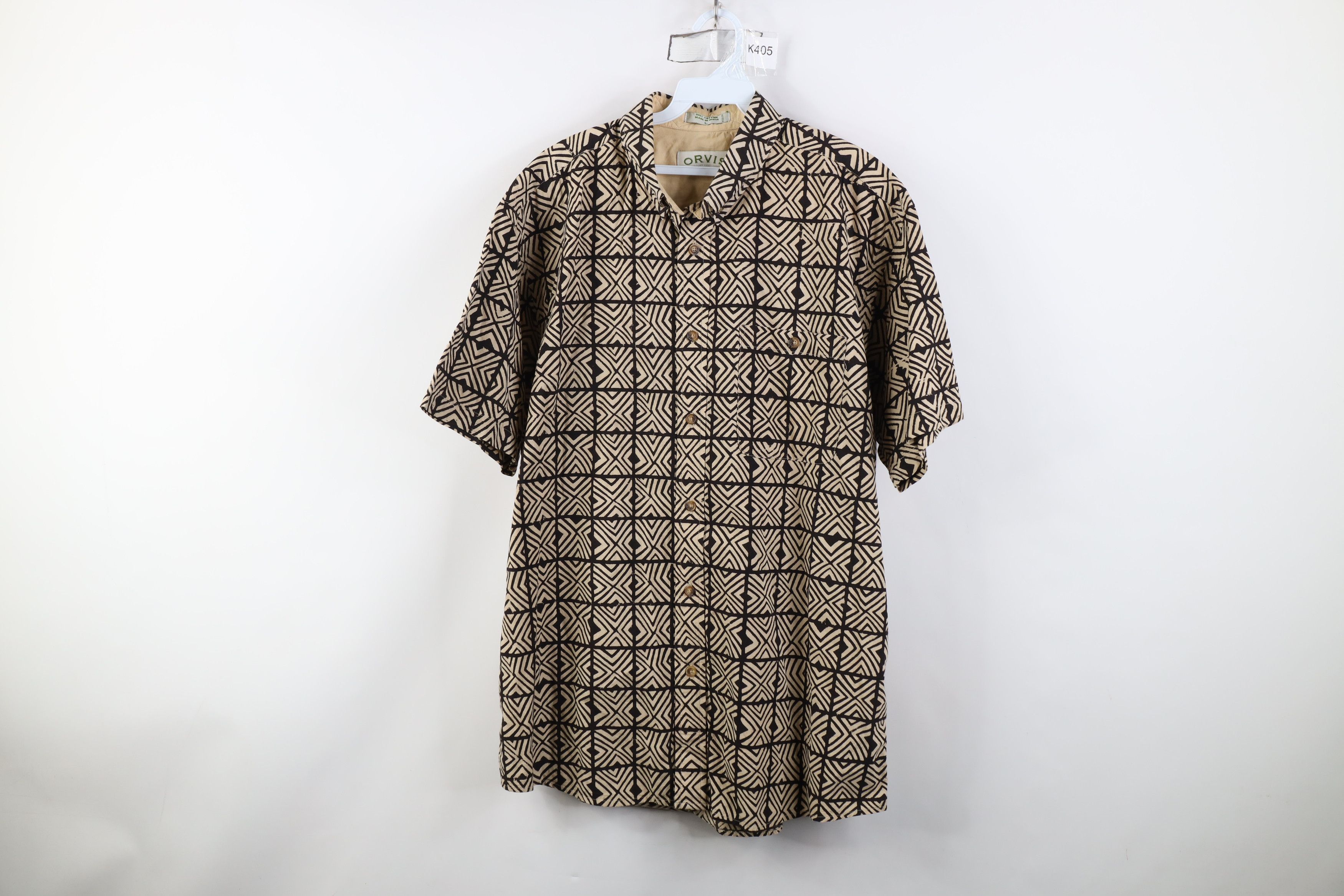 Orvis Vintage 90s Y2K Orvis Short Sleeve Button Down Shirt Size US L / EU 52-54 / 3 - 1 Thumbnail