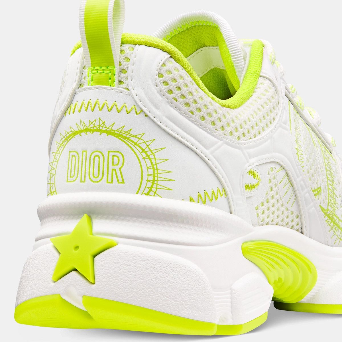 Dior o1bcso1str0226 Chrono Sneaker in White/Lime Green Size US 7 / IT 37 - 4 Thumbnail