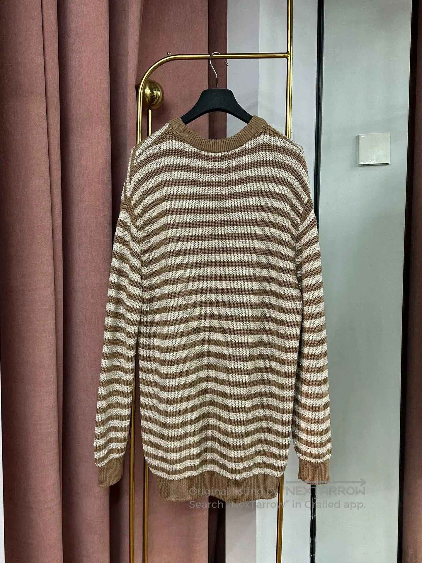 Brunello Cucinelli Brunello Cucinelli Sequin Stripe Sweater. Size M / US 6-8 / IT 42-44 - 3 Thumbnail
