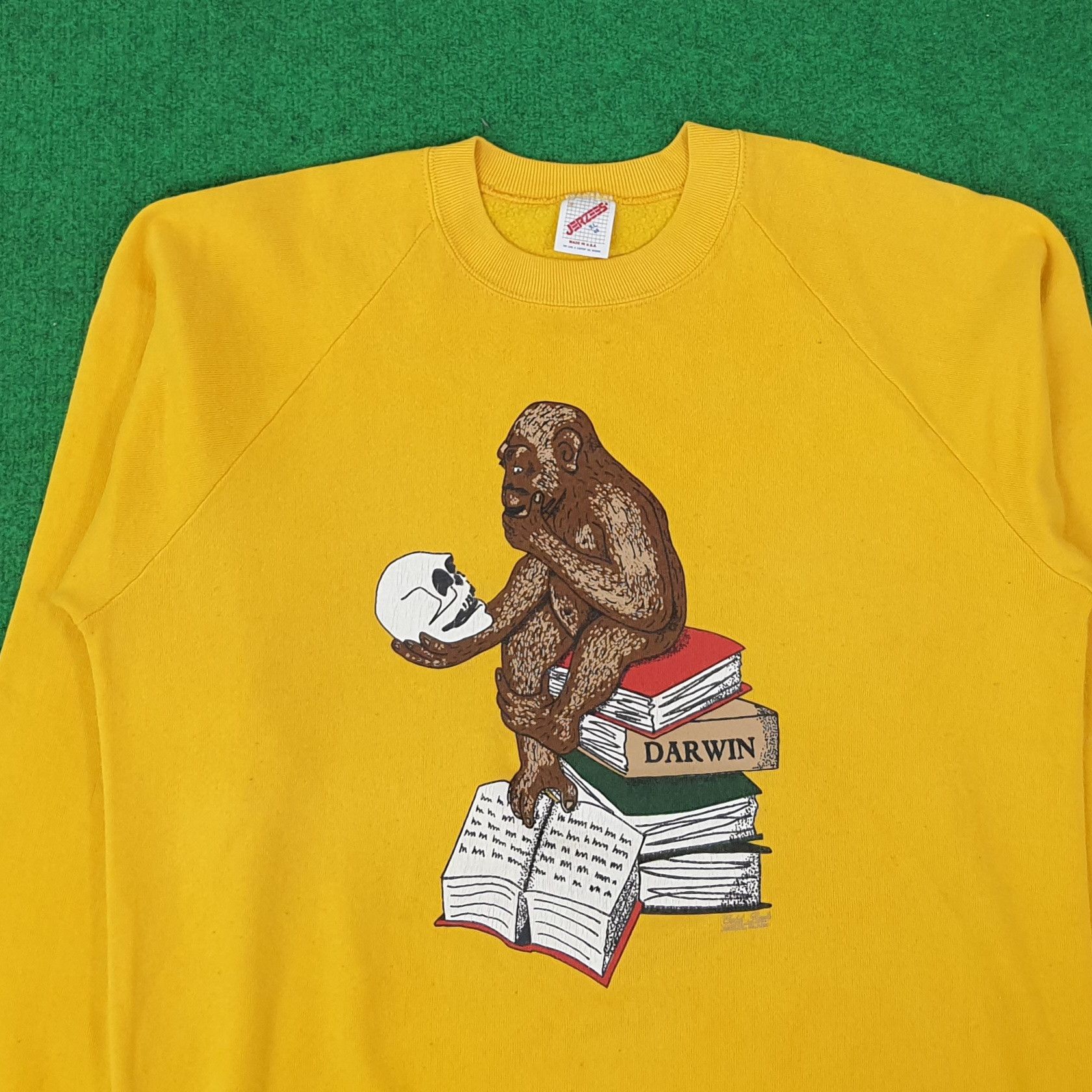 Other Vintage Darwin Theory of Evolution Sweatshirt C241N20 Size US M / EU 48-50 / 2 - 2 Thumbnail