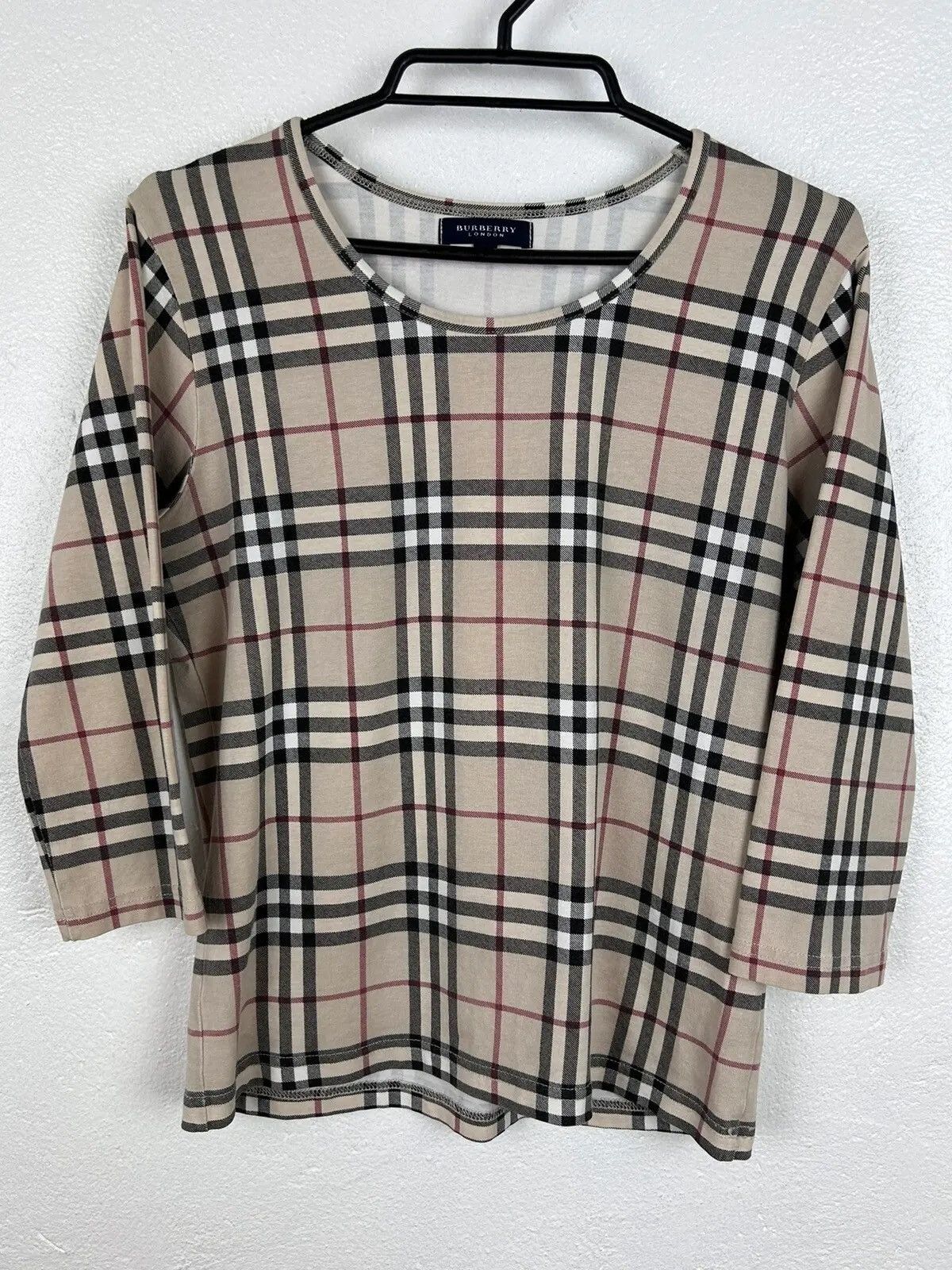 Burberry Vintage Burberry London Nova Check 3/4 Sleeve T-Shirt Size M / US 6-8 / IT 42-44 - 1 Thumbnail