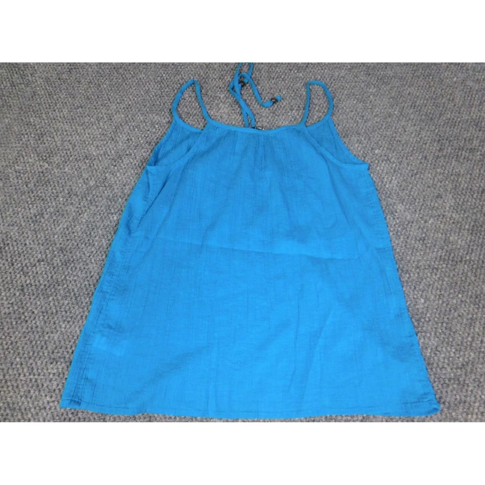 Old Navy Old Navy Womens Blouse XS Blue Pullover Sleeveless Collared 100% Cotton Casual Regular Shirt Women Size XS / US 0-2 / IT 36-38 - 7 Thumbnail