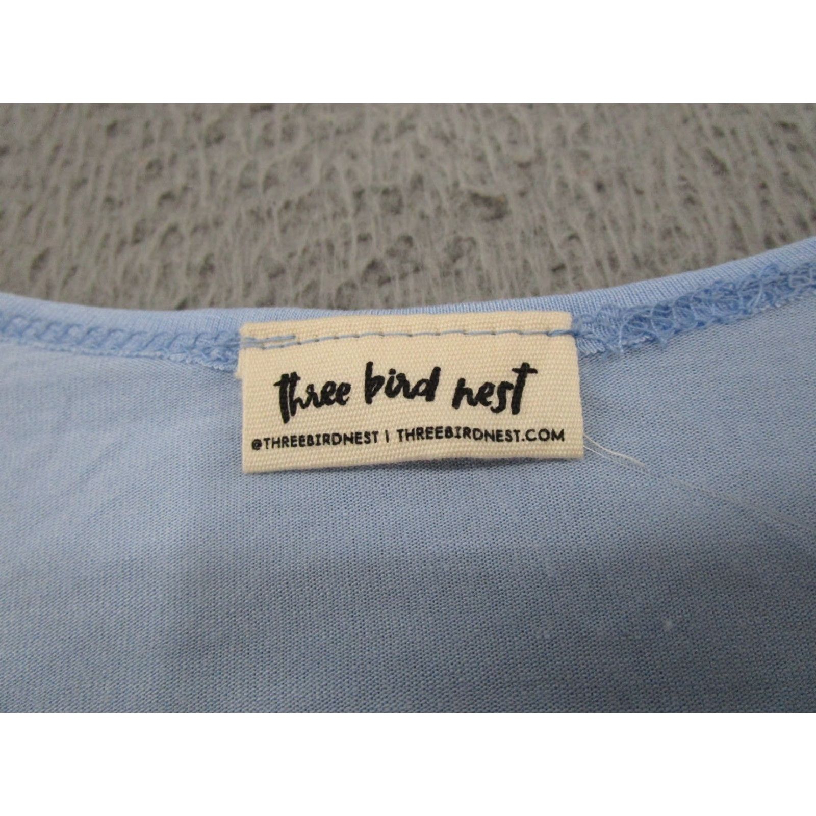 Vintage Three Bird Nest Poncho One Size Blue Oversized Stretch Rayon NEW Size ONE SIZE - 3 Thumbnail